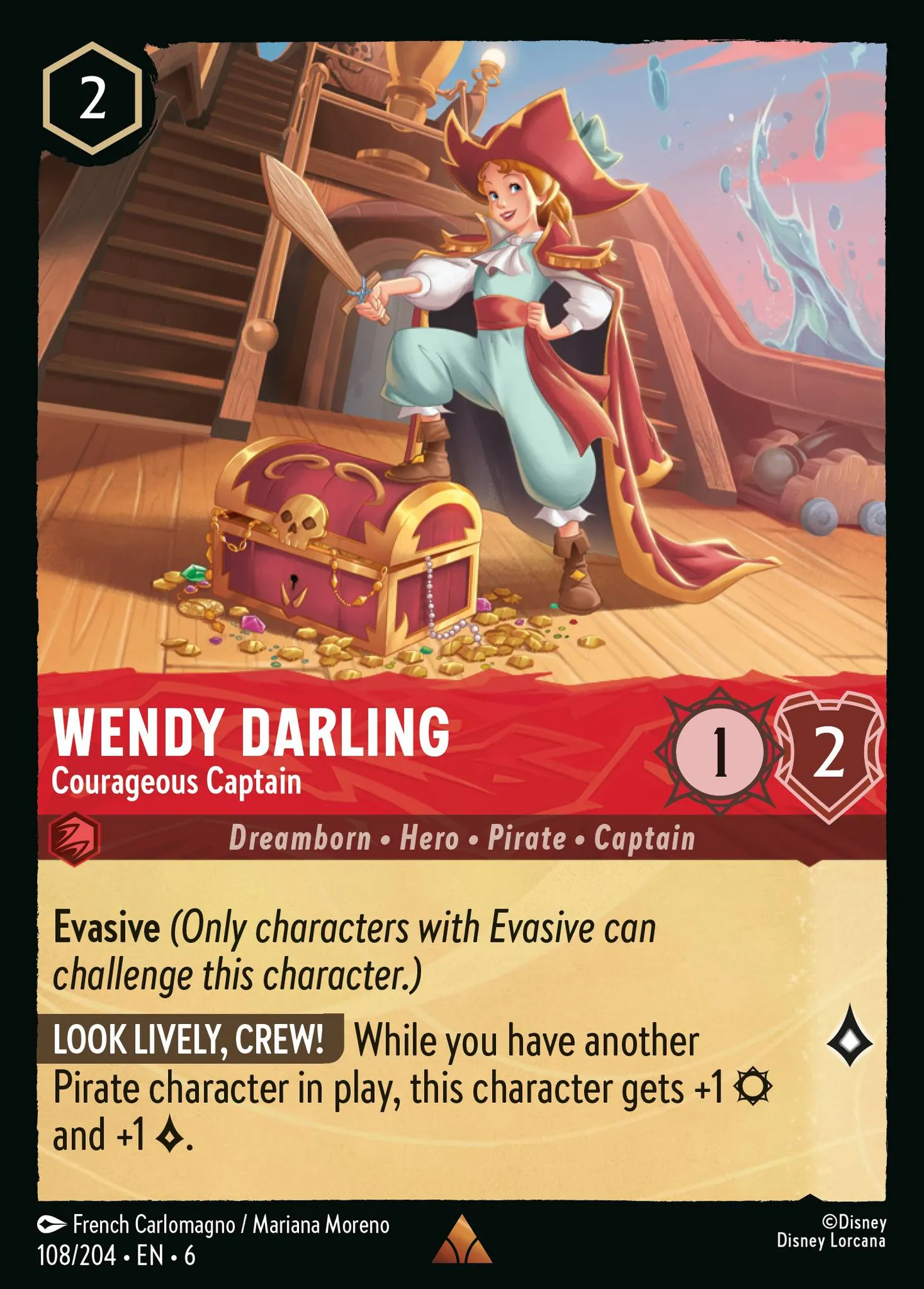 Wendy Darling - Courageous Captain — Azurite Sea — Lorcana