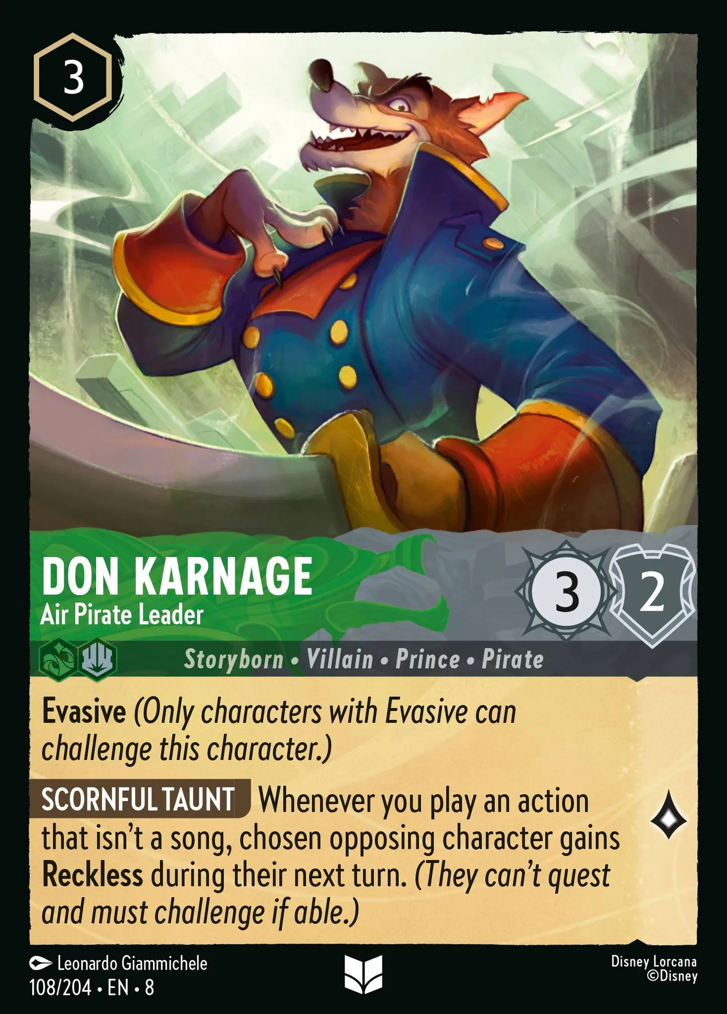 Don Karnage - Air Pirate Leader — The Reign of Jafar — Lorcana