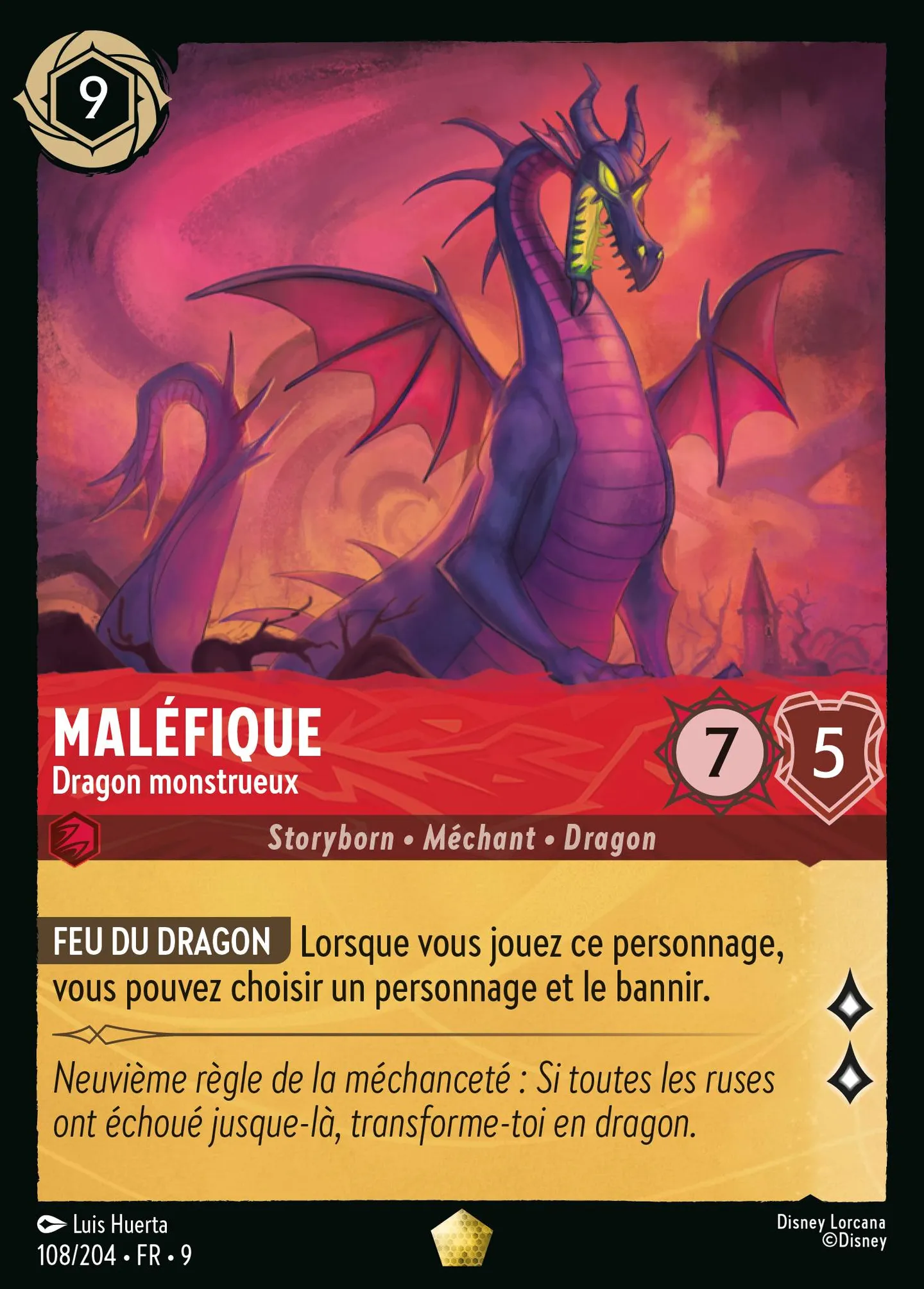 Maléfique - Dragon monstrueux — Fabled — Lorcana