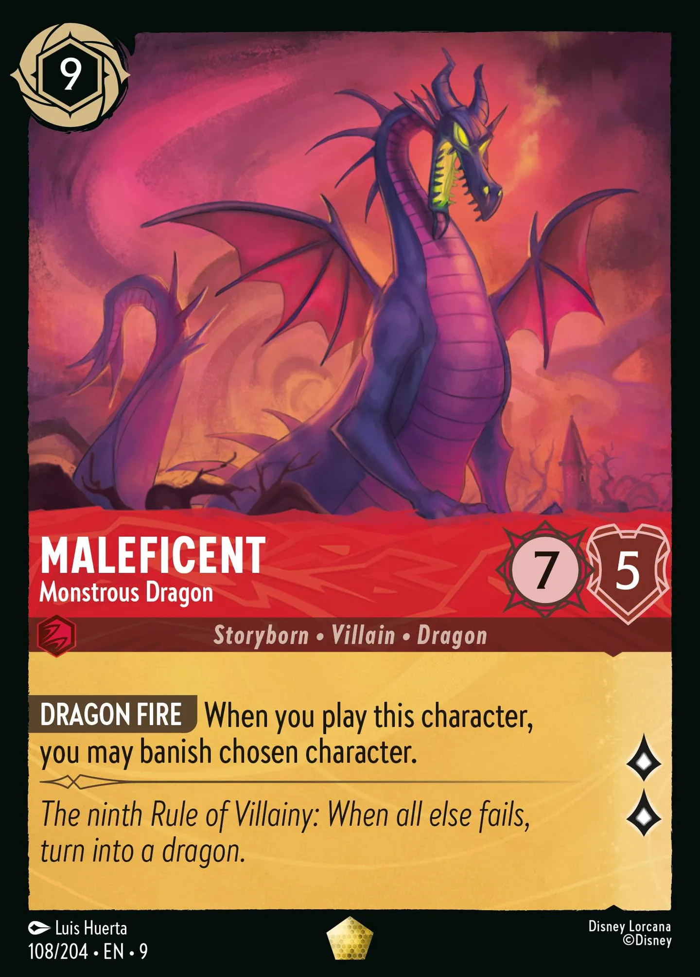 Maleficent - Monstrous Dragon — Fabled — Lorcana