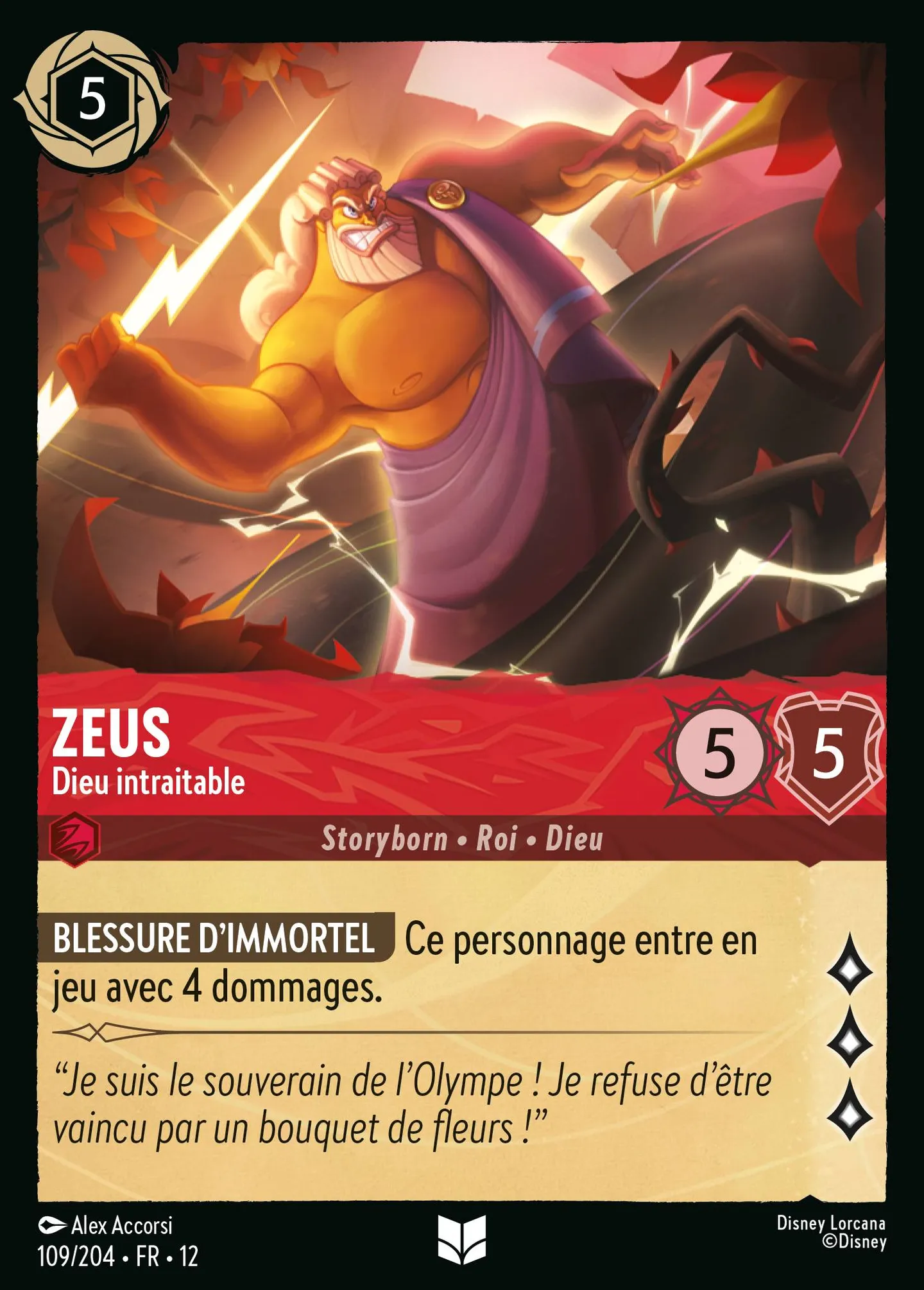 Zeus - Dieu intraitable — Wilds Unknown — Lorcana