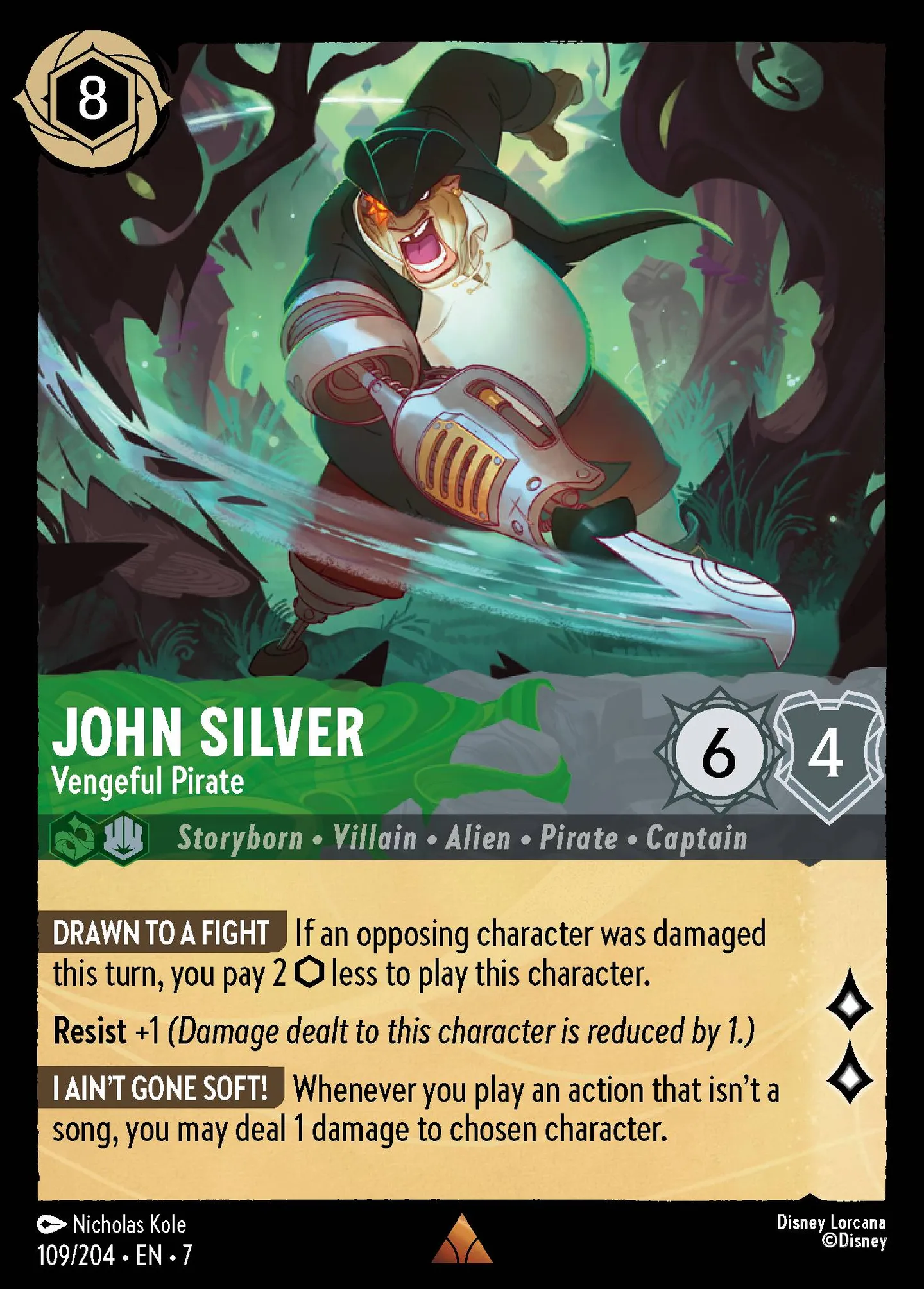 John Silver - Vengeful Pirate — Archazia's Island — Lorcana