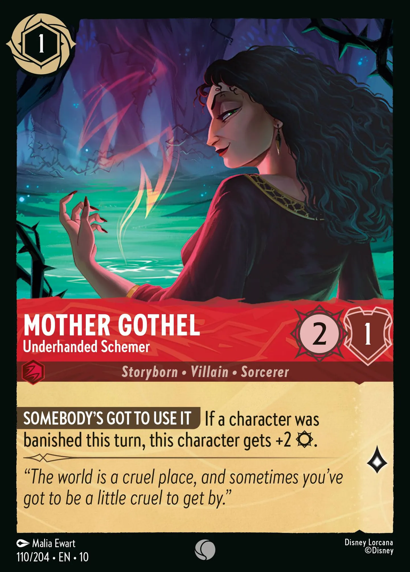 Mother Gothel - Underhanded Schemer — Whispers in the Well — Lorcana