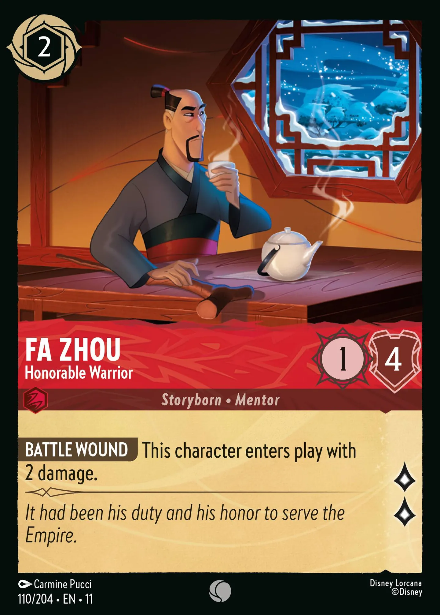 Fa Zhou - Honorable Warrior — Winterspell — Lorcana