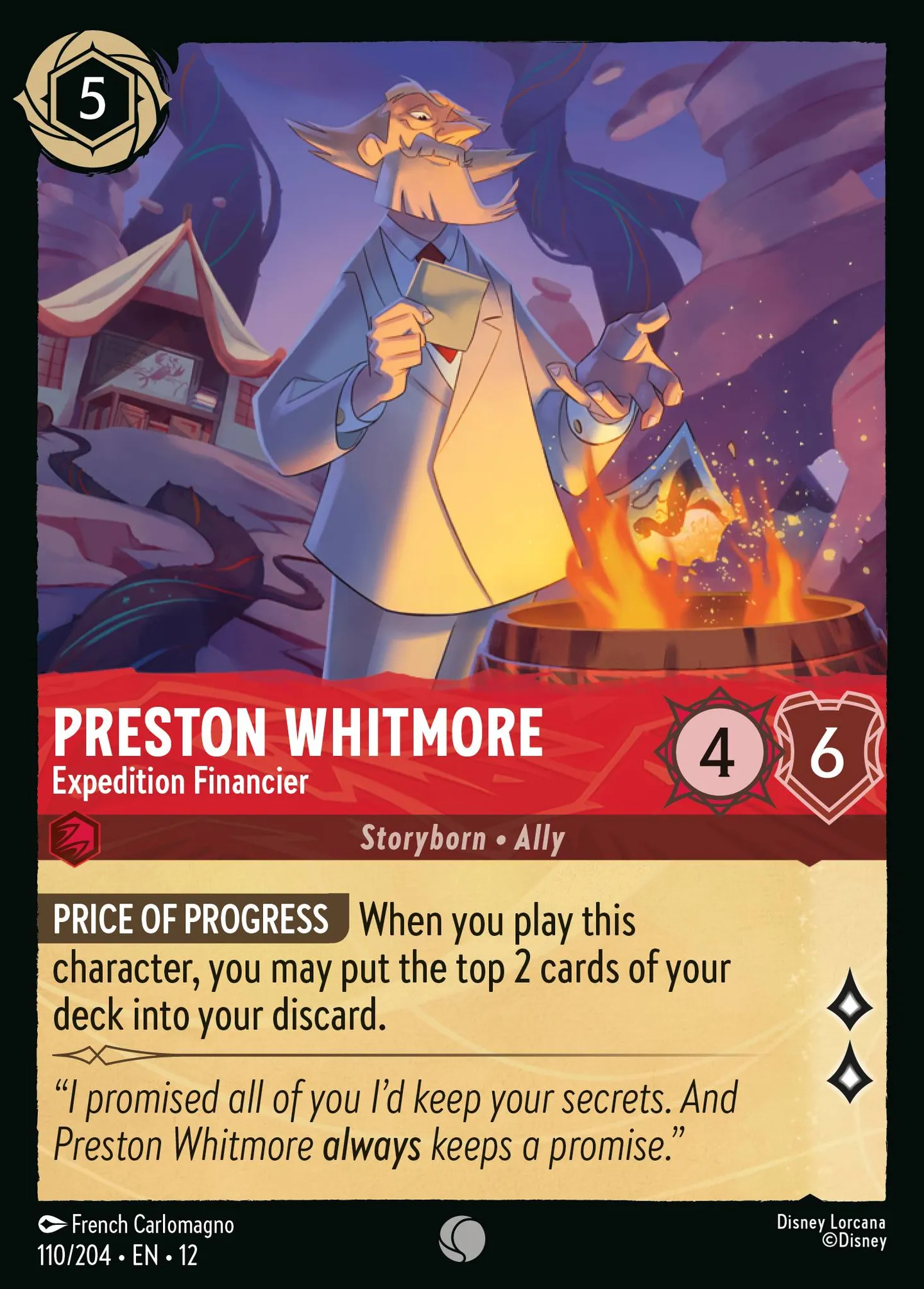 Preston Whitmore - Expedition Financier — Wilds Unknown — Lorcana