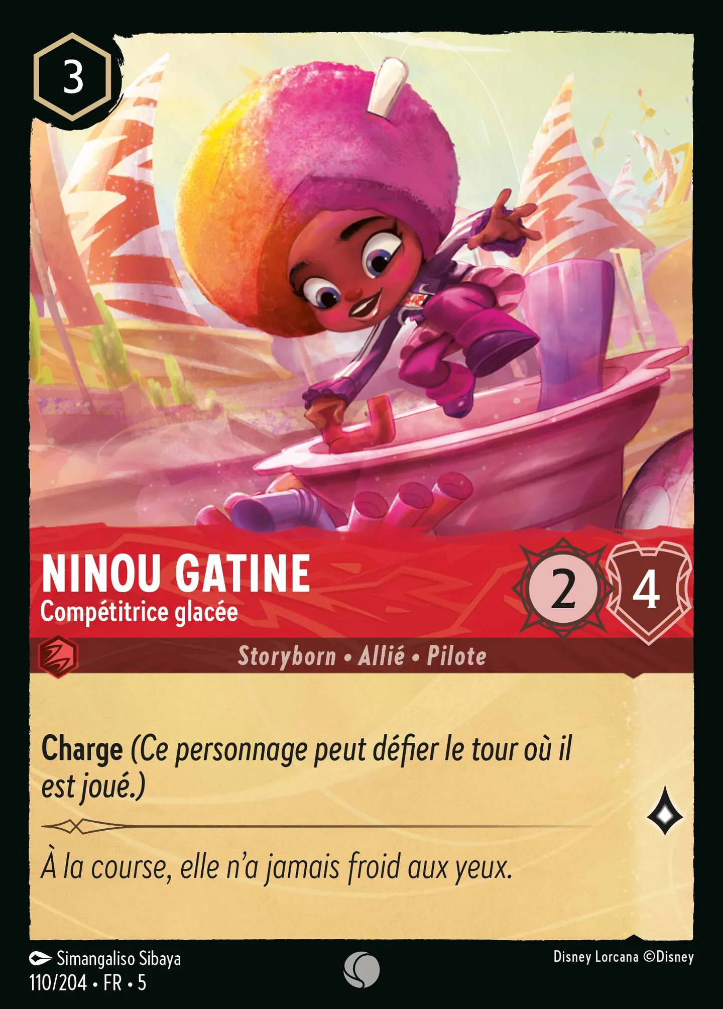 Ninou Gatine - Compétitrice glacée — Shimmering Skies — Lorcana
