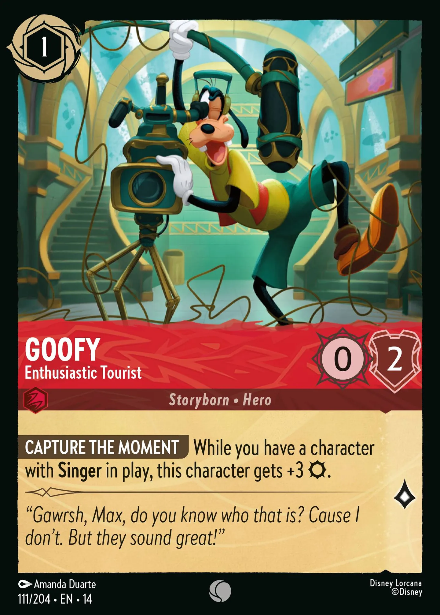 Goofy - Enthusiastic Tourist — Hyperia City — Lorcana