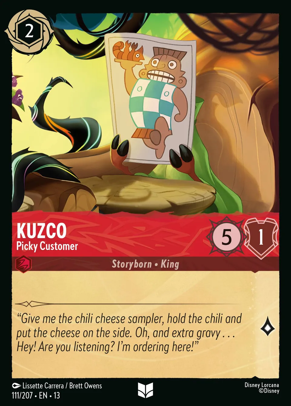 Kuzco - Picky Customer from Attack of the Vine! - Lorcana
