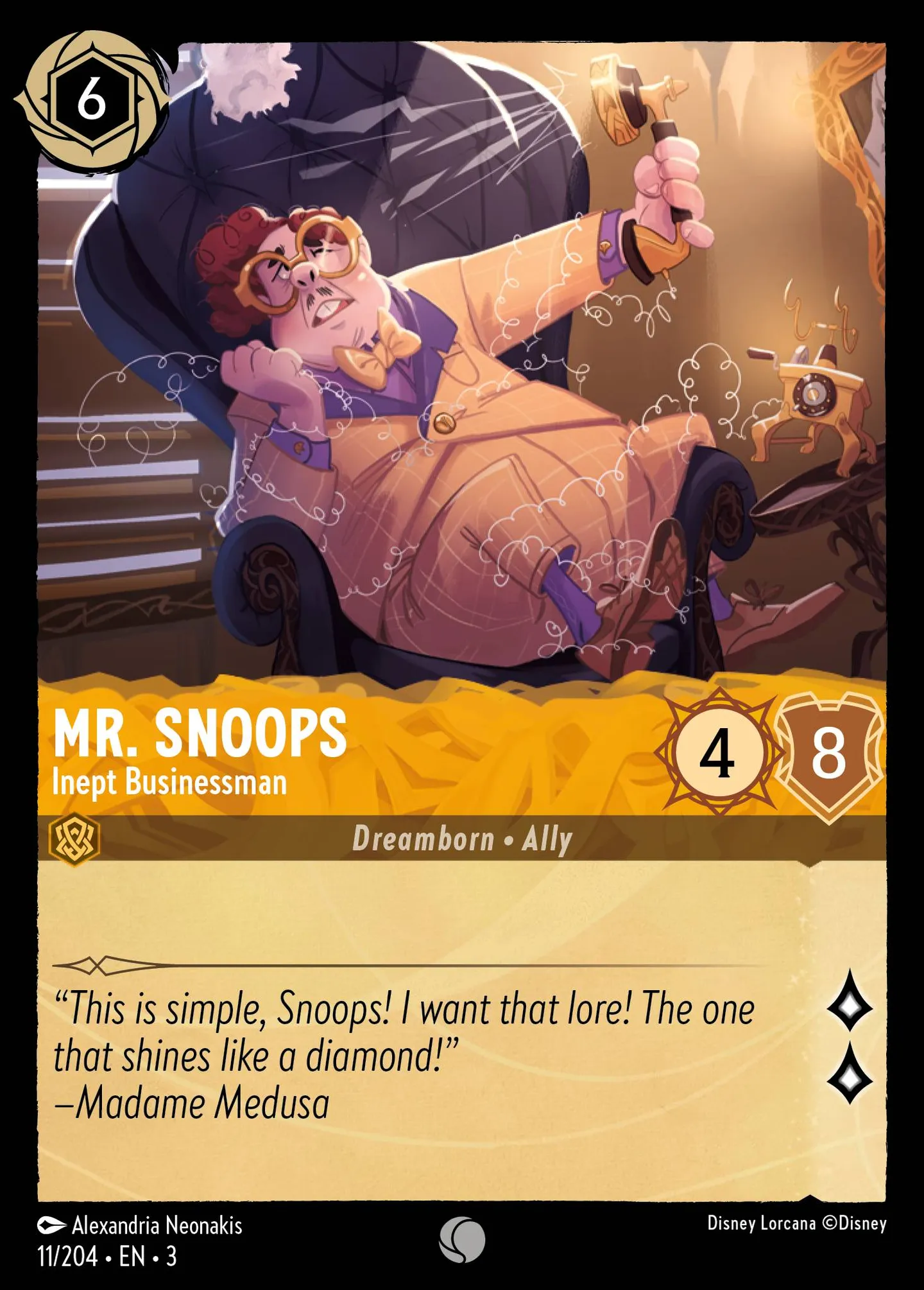 Mr. Snoops - Inept Businessman — Into the Inklands — Lorcana