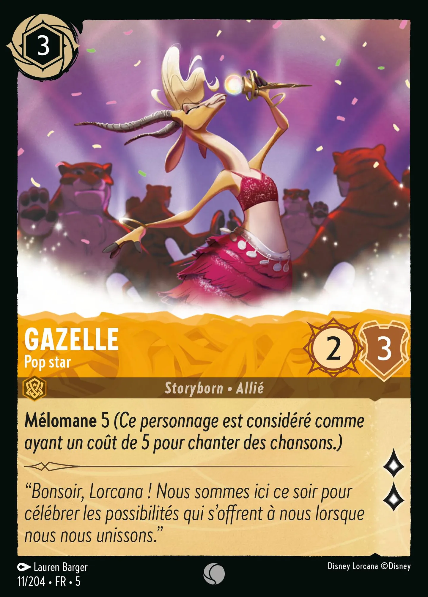 Gazelle - Pop star — Shimmering Skies — Lorcana