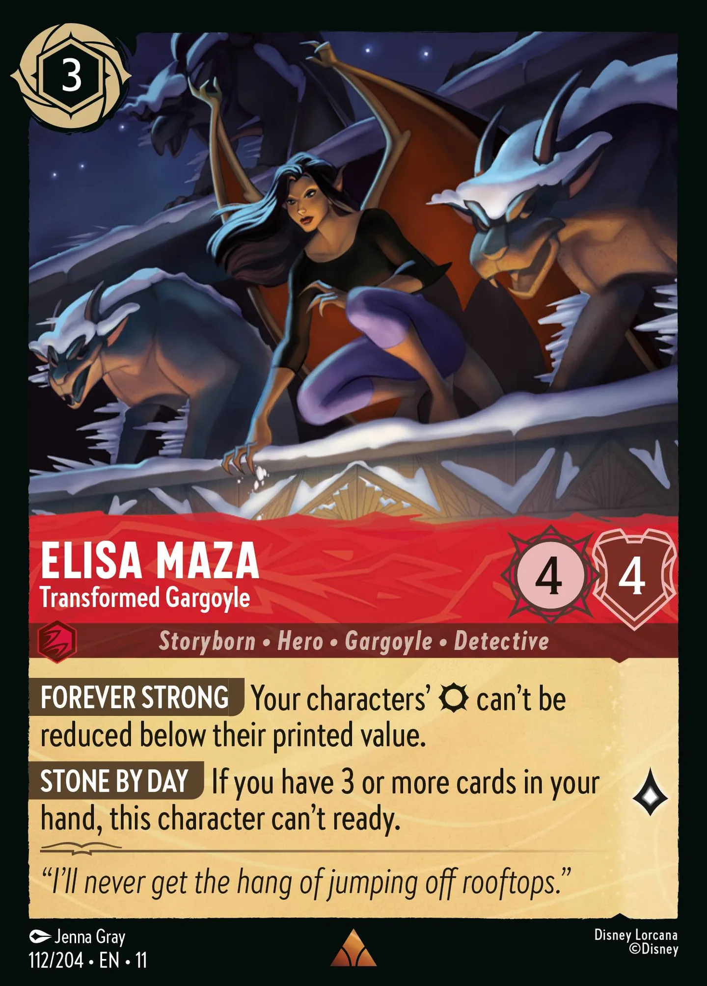 Elisa Maza - Transformed Gargoyle — Winterspell — Lorcana