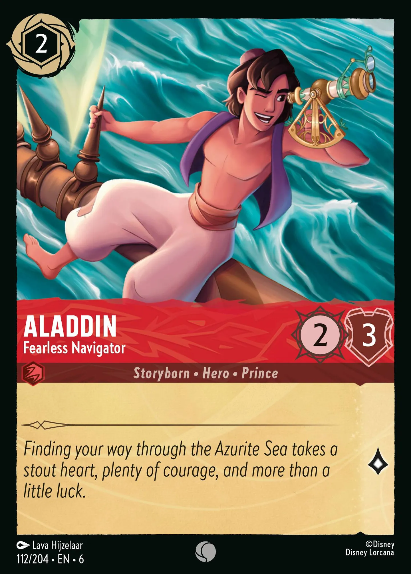 Aladdin - Navigateur intrépide — Azurite Sea — Lorcana
