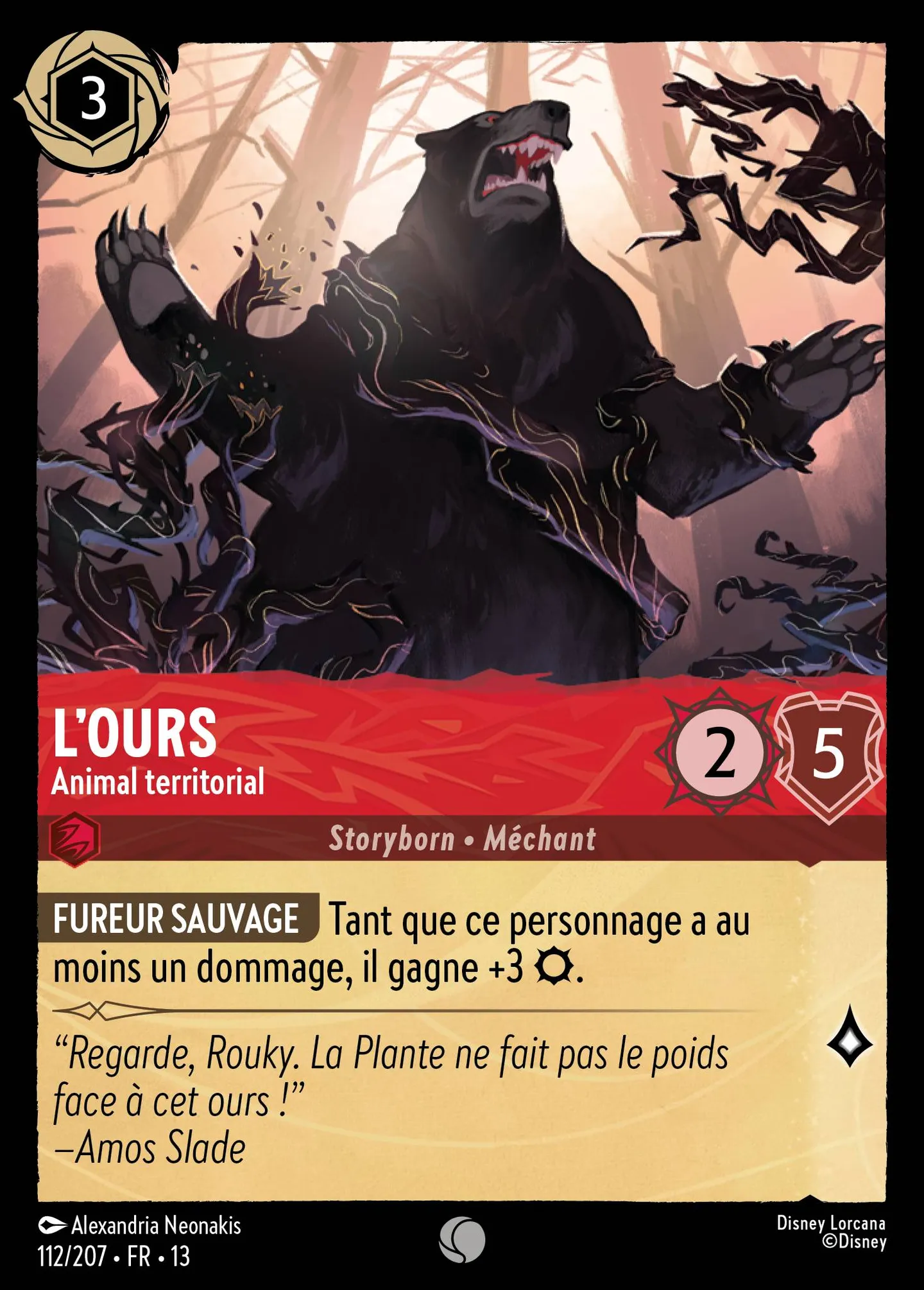 L'ours - Animal territorial — Attack of the Vine! — Lorcana