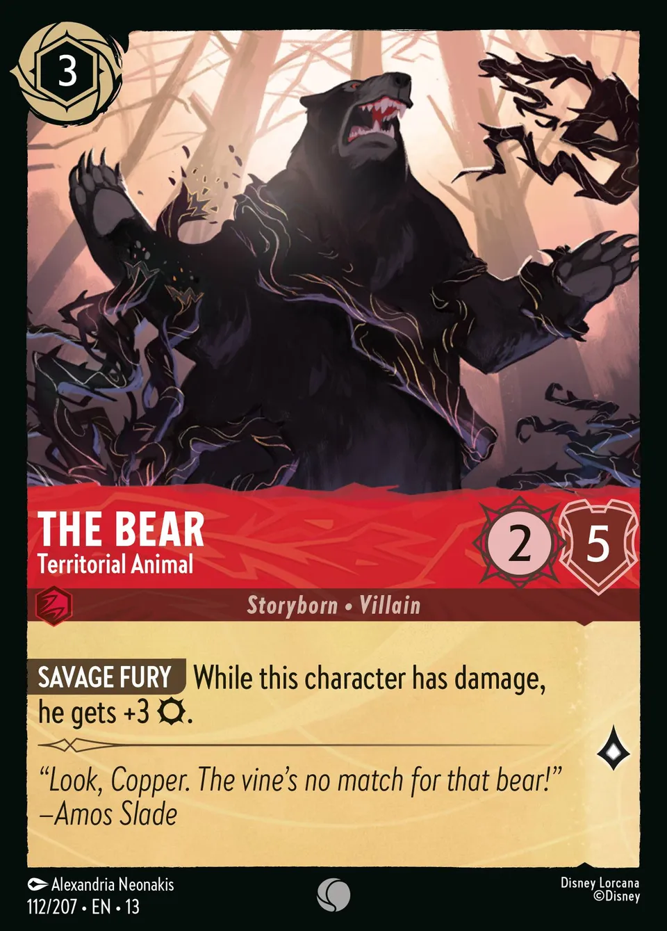 The Bear - Territorial Animal from Attack of the Vine! - Lorcana