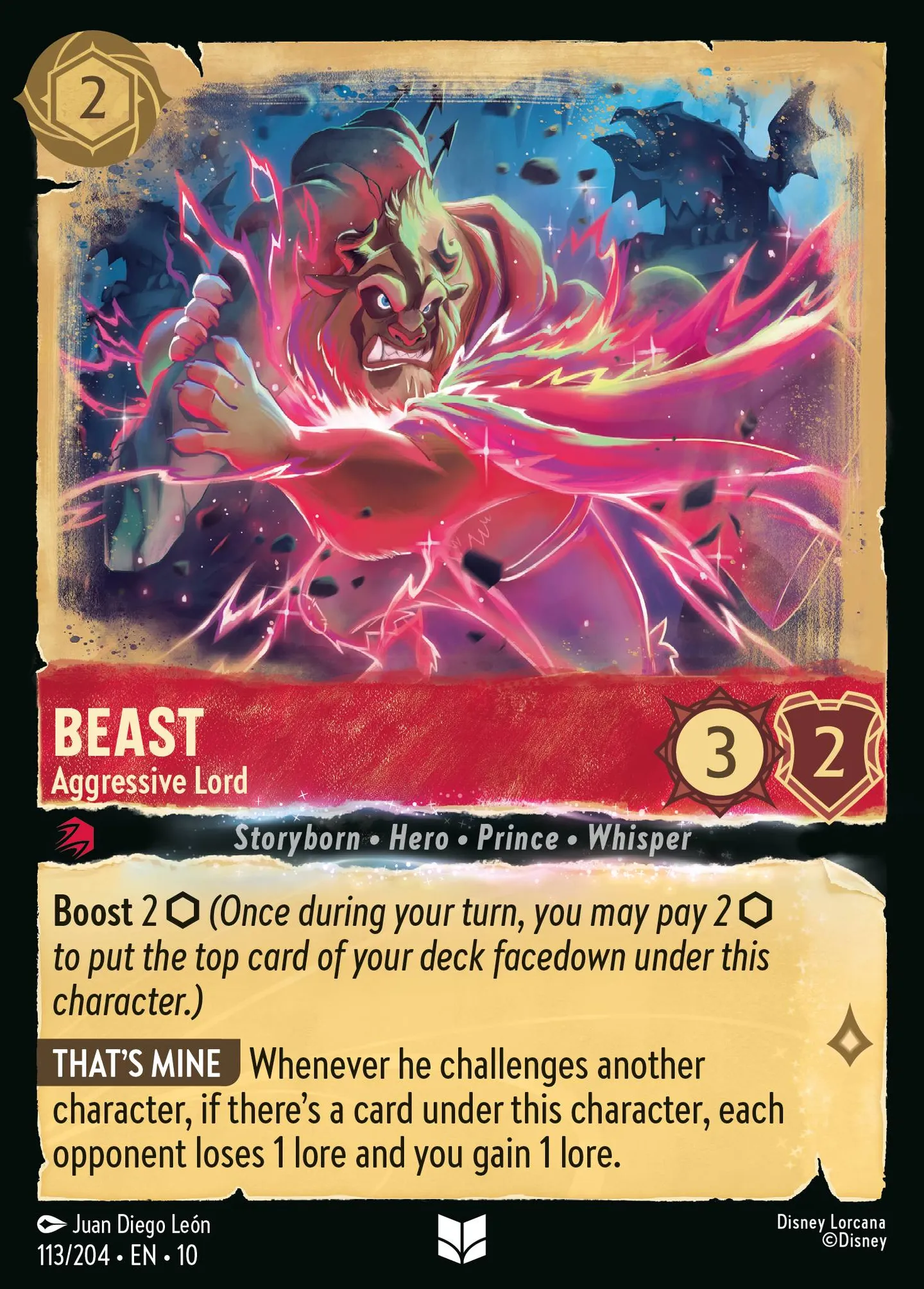Beast - Aggressive Lord — Whispers in the Well — Lorcana