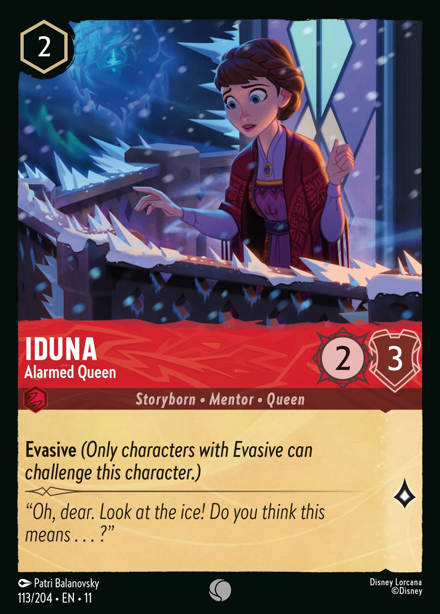 Iduna - Alarmed Queen — Winterspell — Lorcana