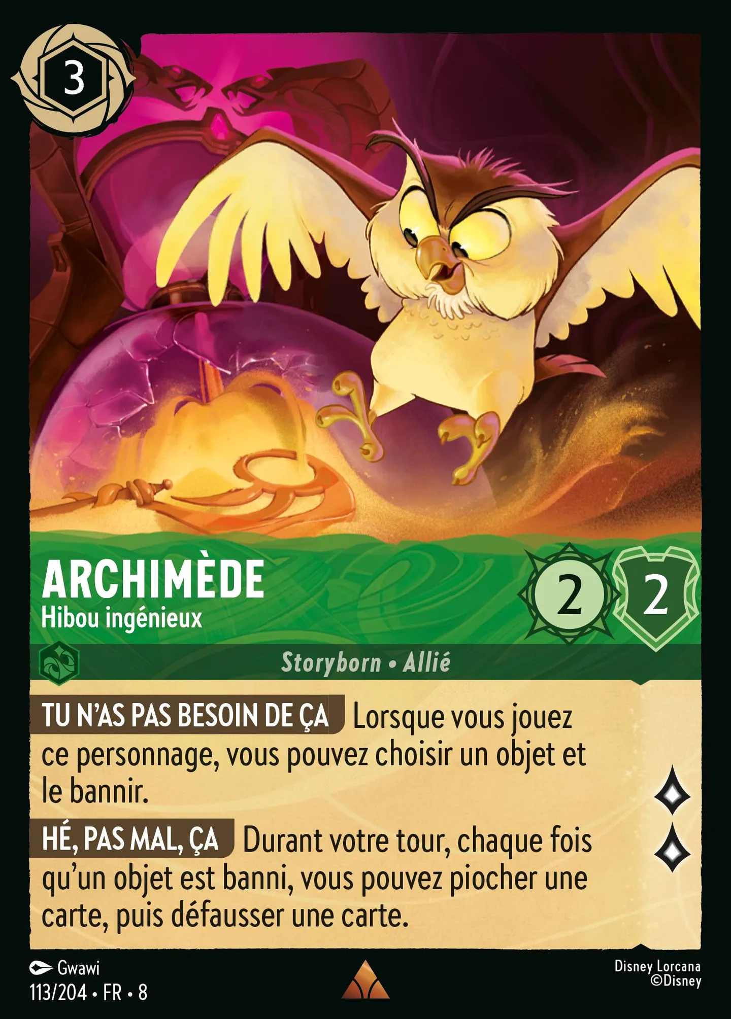 Archimède - Hibou ingénieux — The Reign of Jafar — Lorcana