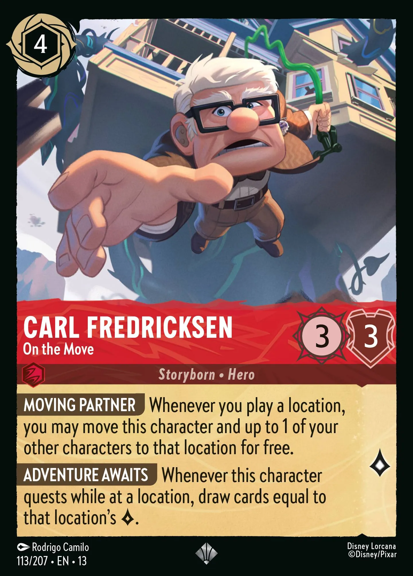 Carl Fredricksen - On the Move — Attack of the Vine! — Lorcana