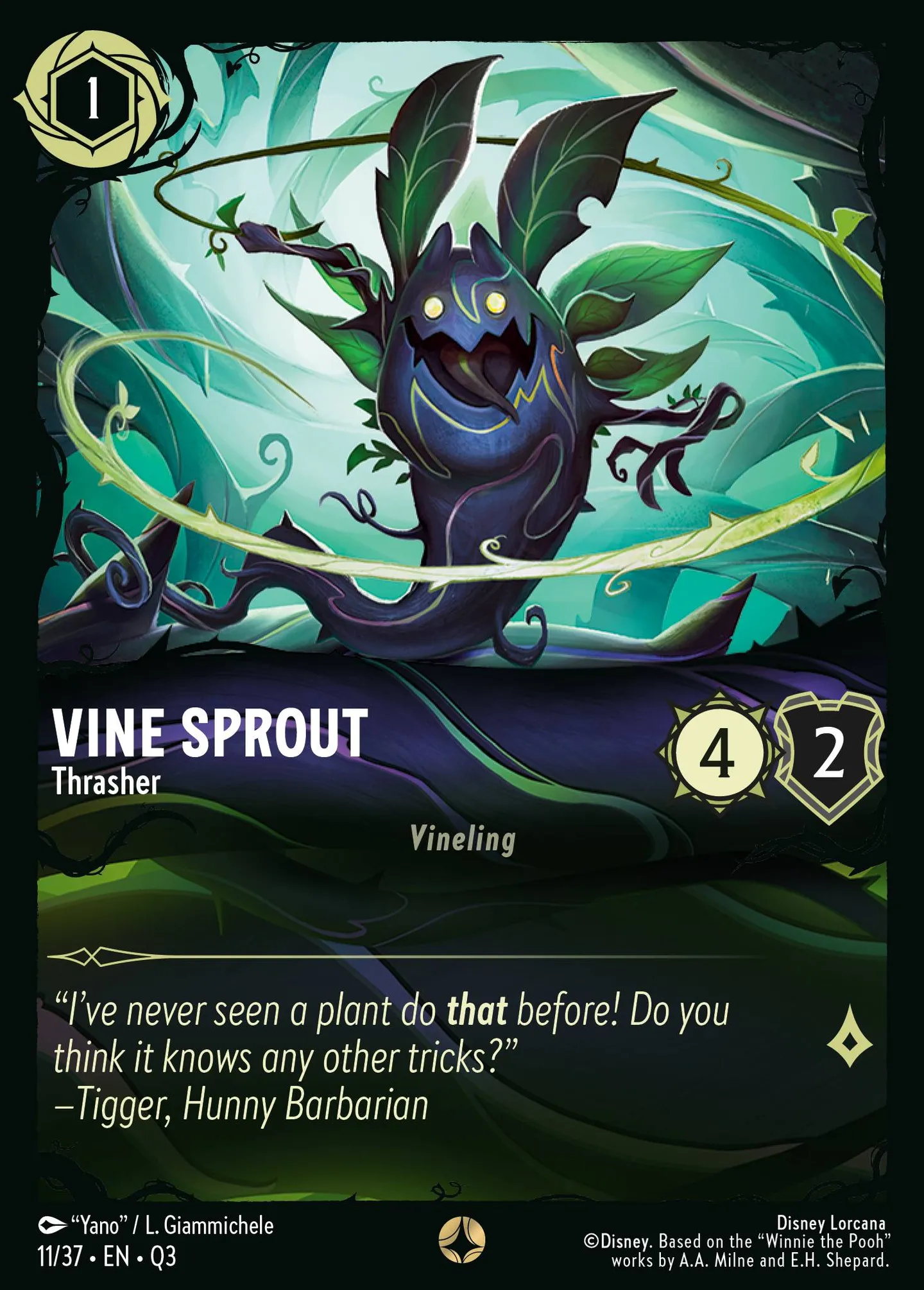 Vine Sprout - Thrasher — Illumineer's Quest: The Great Hunny Rescue — Lorcana