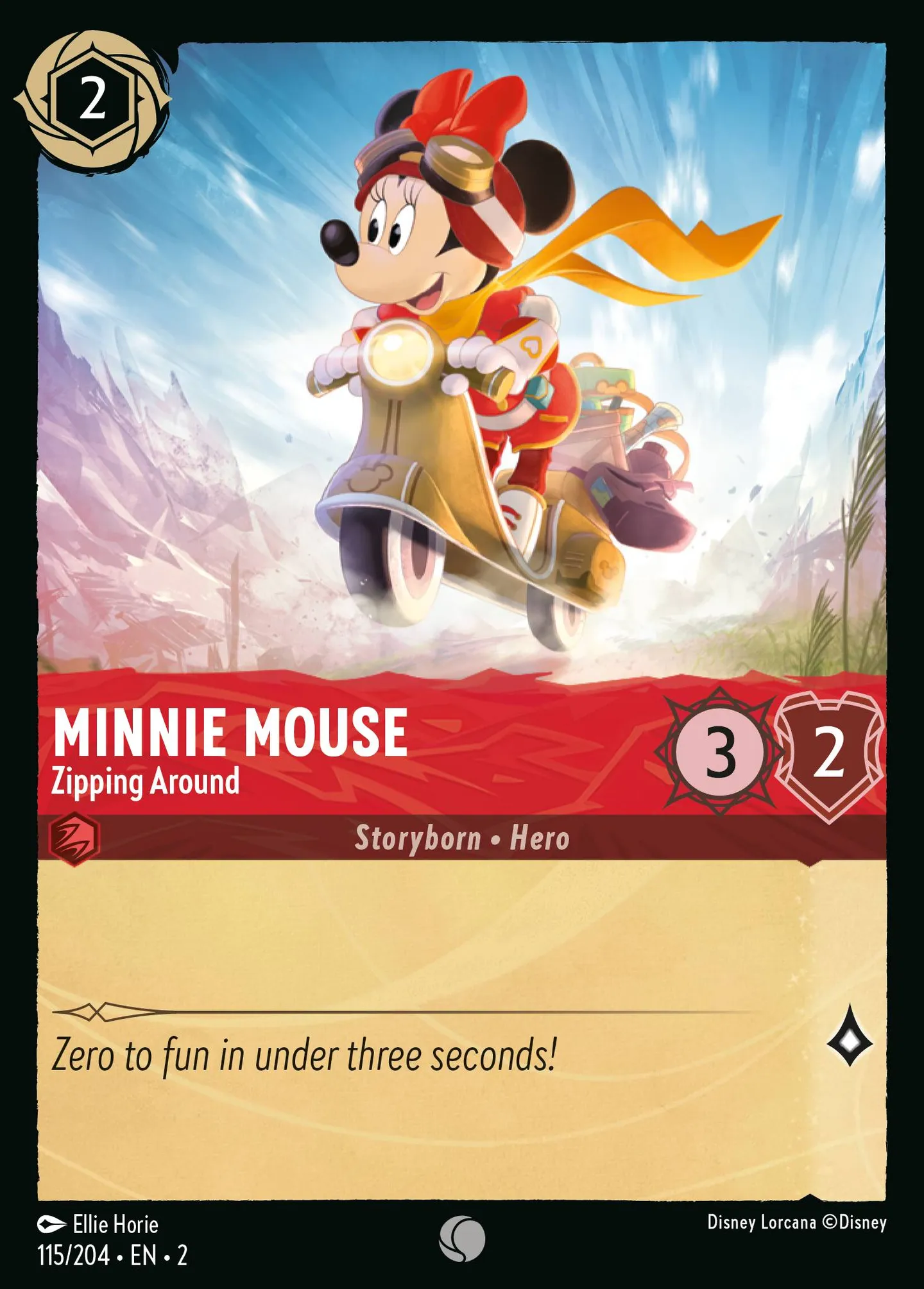Minnie Mouse - Zipping Around — Rise of the Floodborn — Lorcana