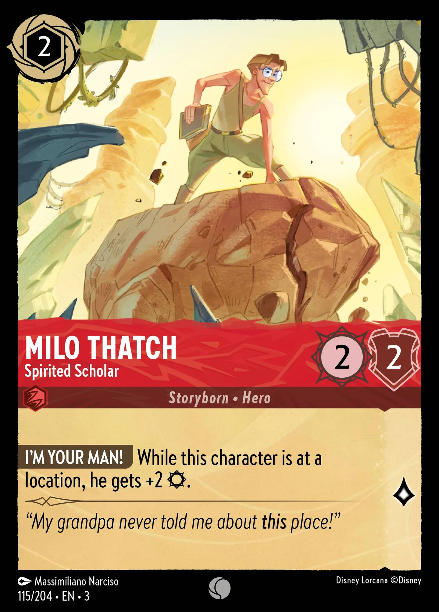 Milo Thatch - Savant intrépide — Into the Inklands — Lorcana
