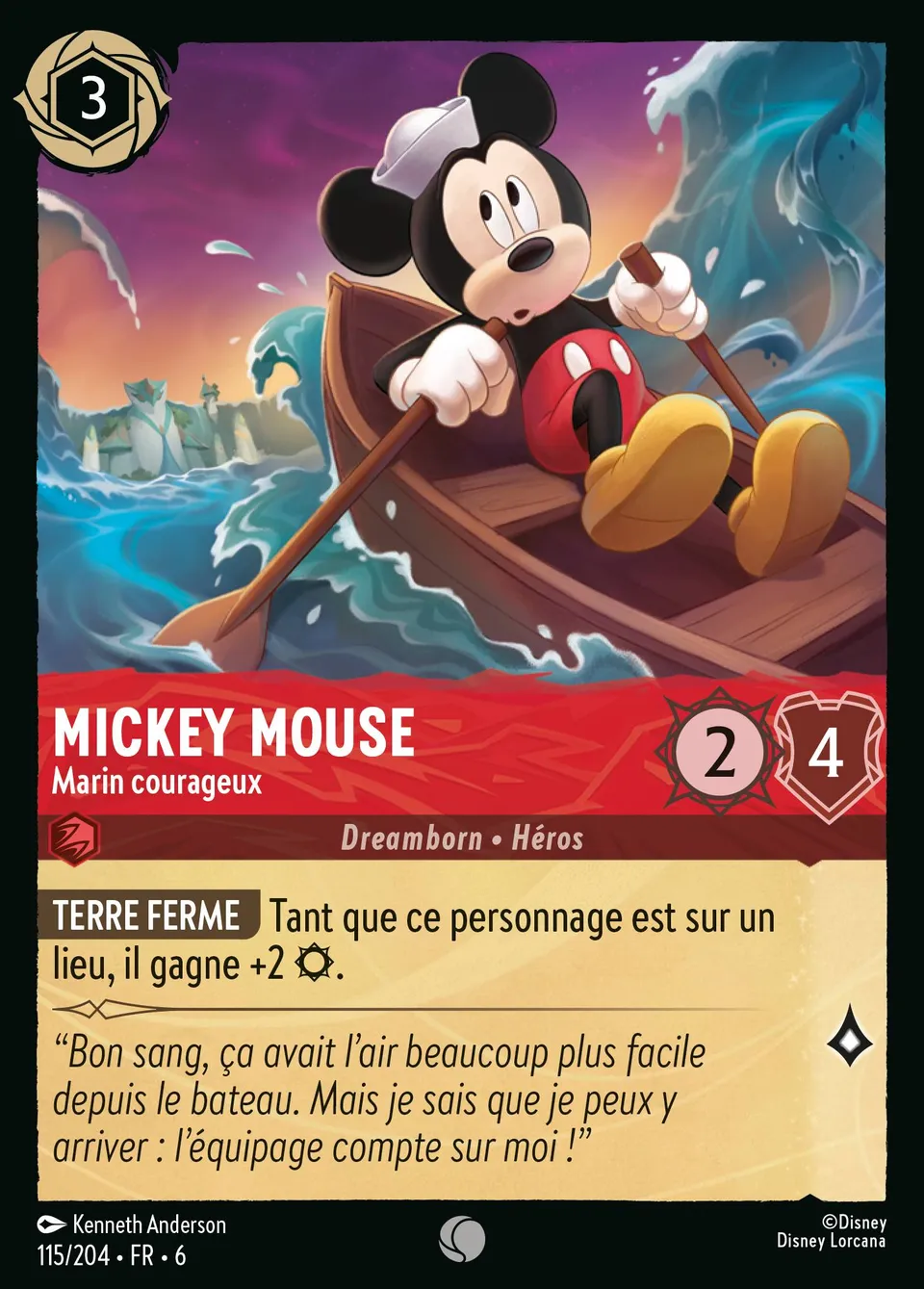 Mickey Mouse - Marin courageux from Azurite Sea - Lorcana