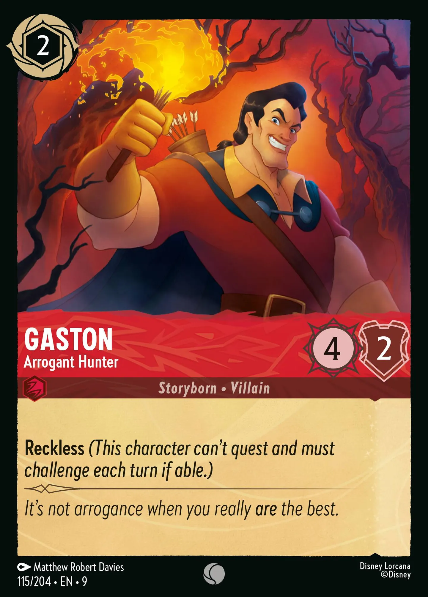 Gaston - Arrogant Hunter — Fabled — Lorcana