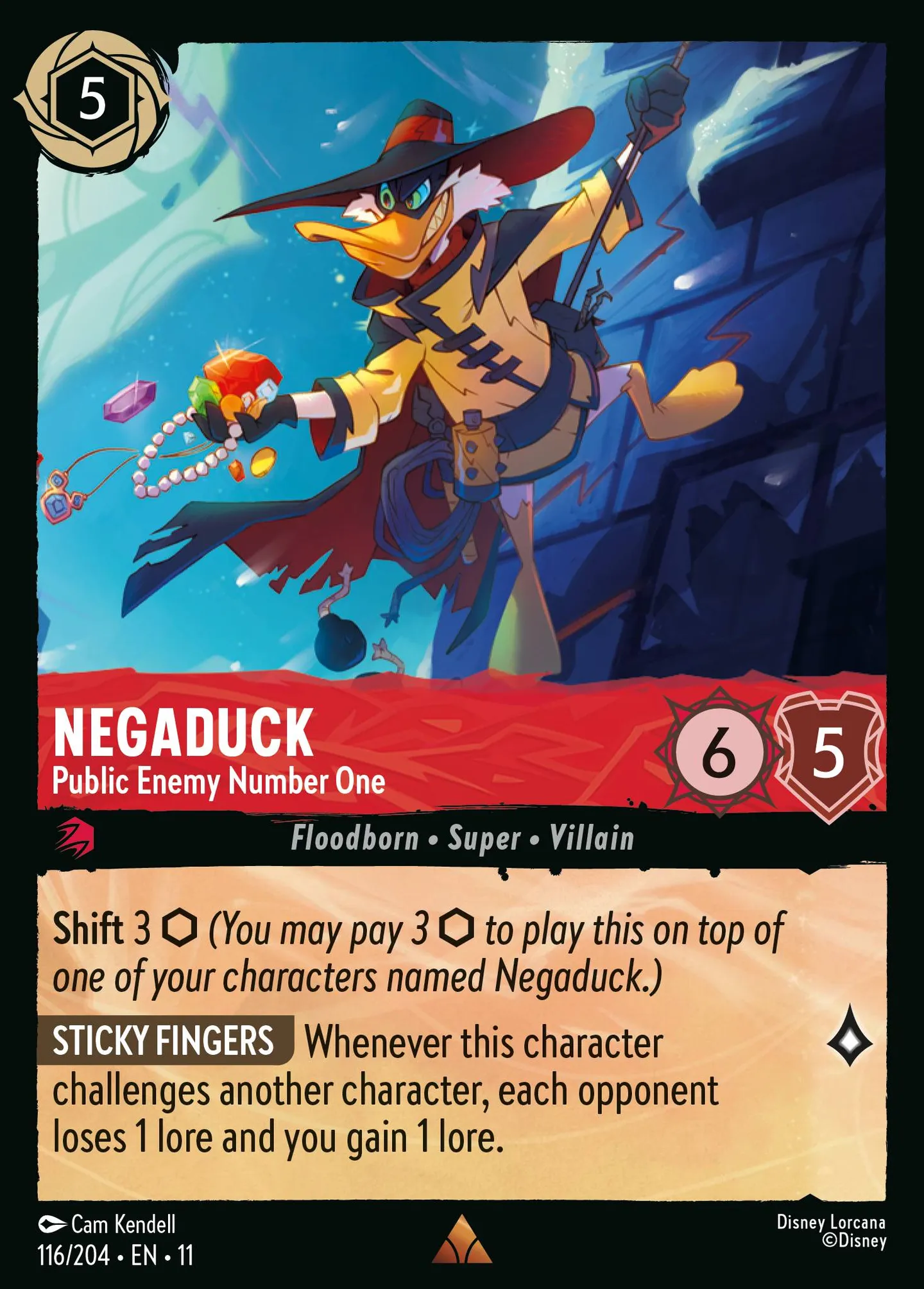 Negaduck - Public Enemy Number One — Winterspell — Lorcana
