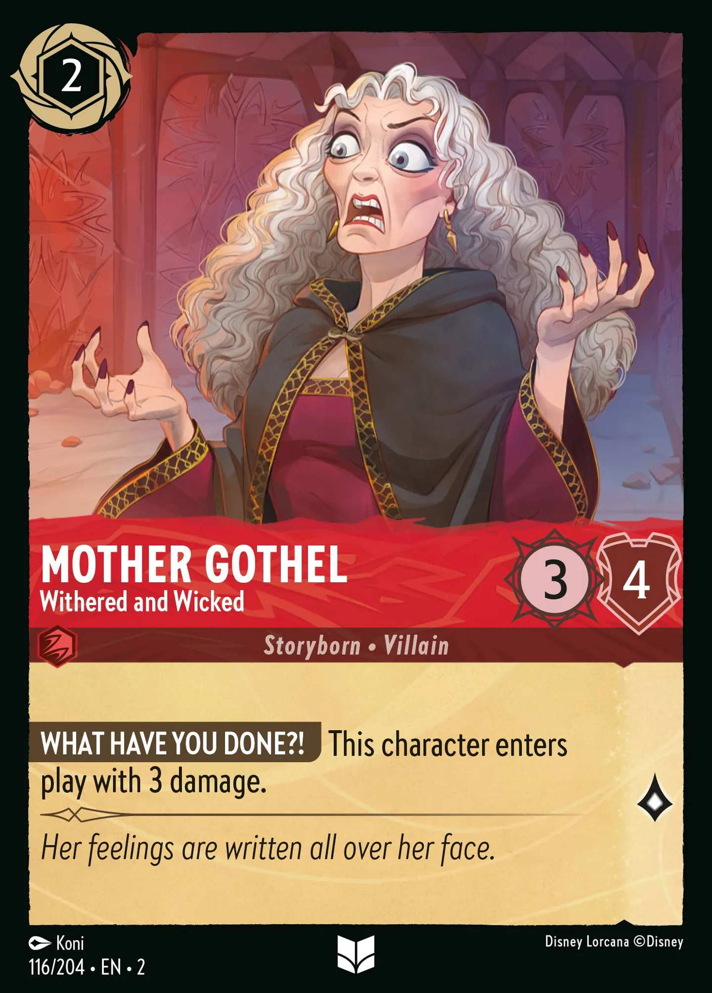 Mère Gothel - Mauvaise et desséchée — Rise of the Floodborn — Lorcana