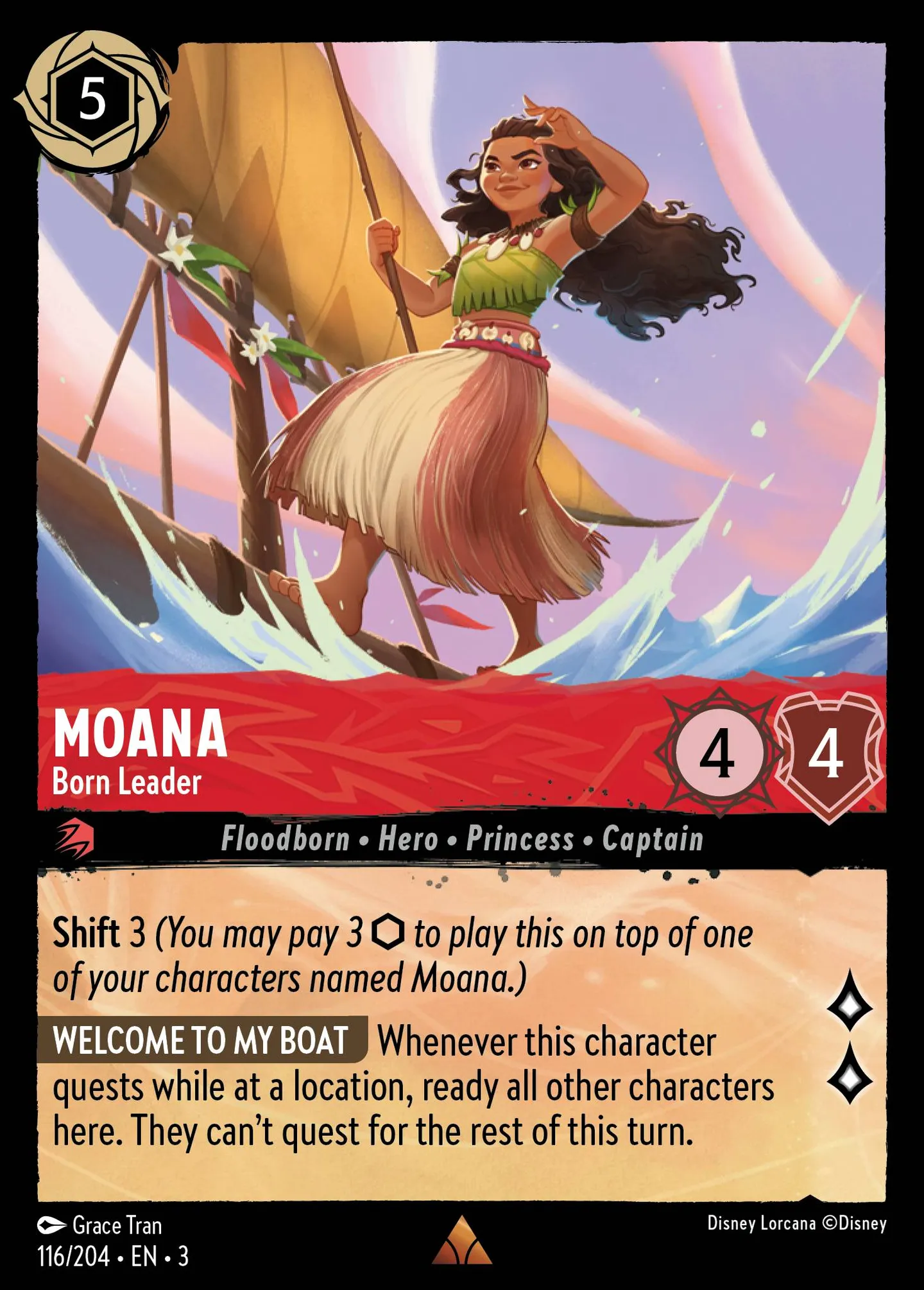 Moana - Born Leader — Into the Inklands — Lorcana