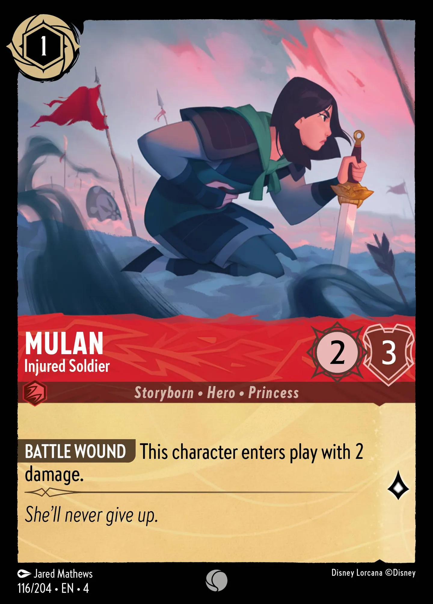 Mulan - Injured Soldier — Ursula's Return — Lorcana