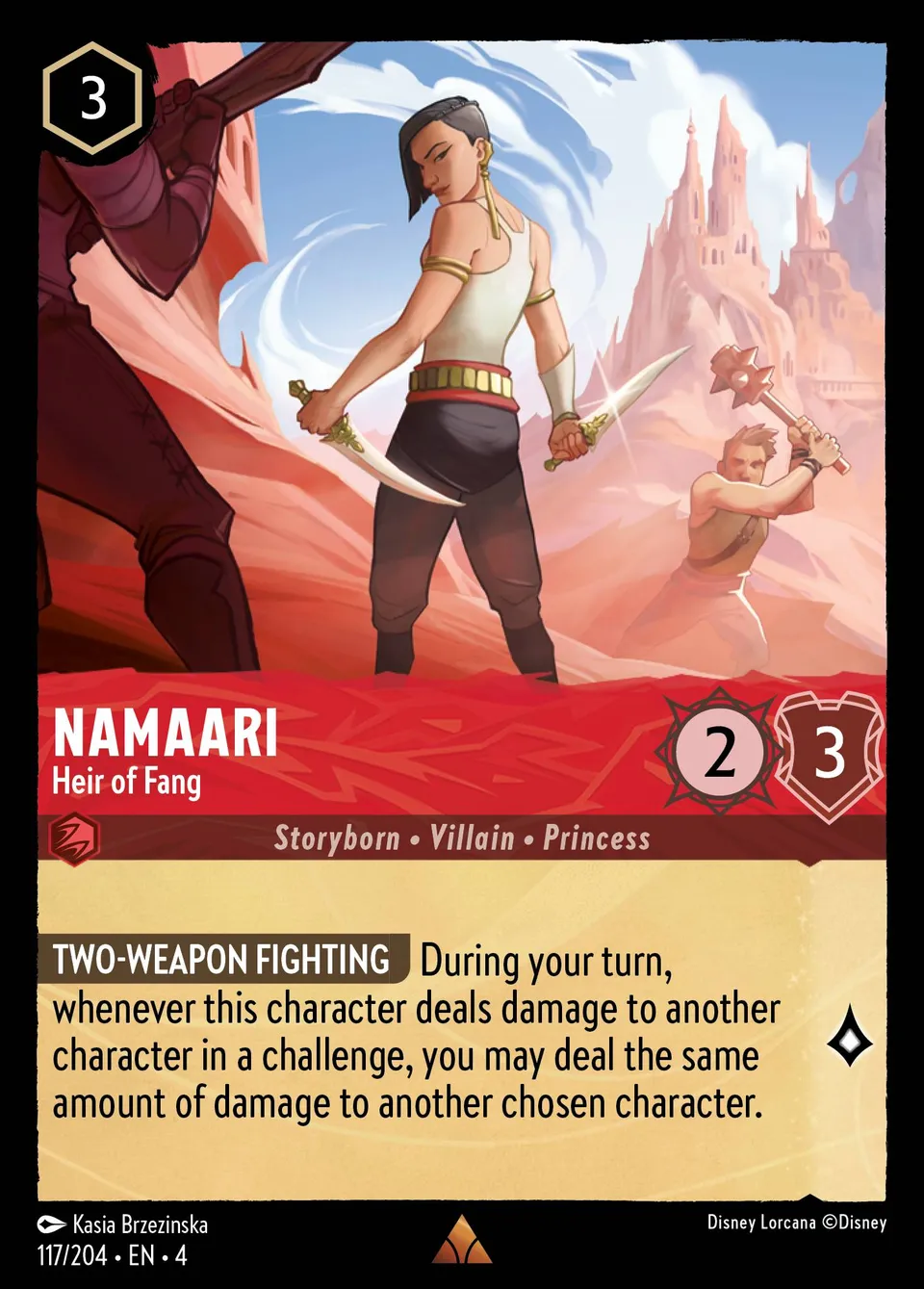 Namaari - Heir of Fang from Ursula's Return - Lorcana