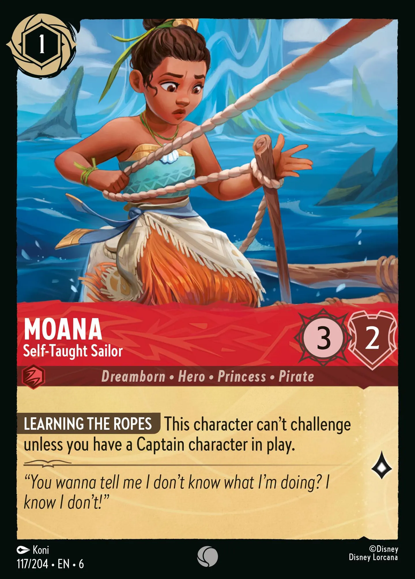 Moana - Self-Taught Sailor — Azurite Sea — Lorcana