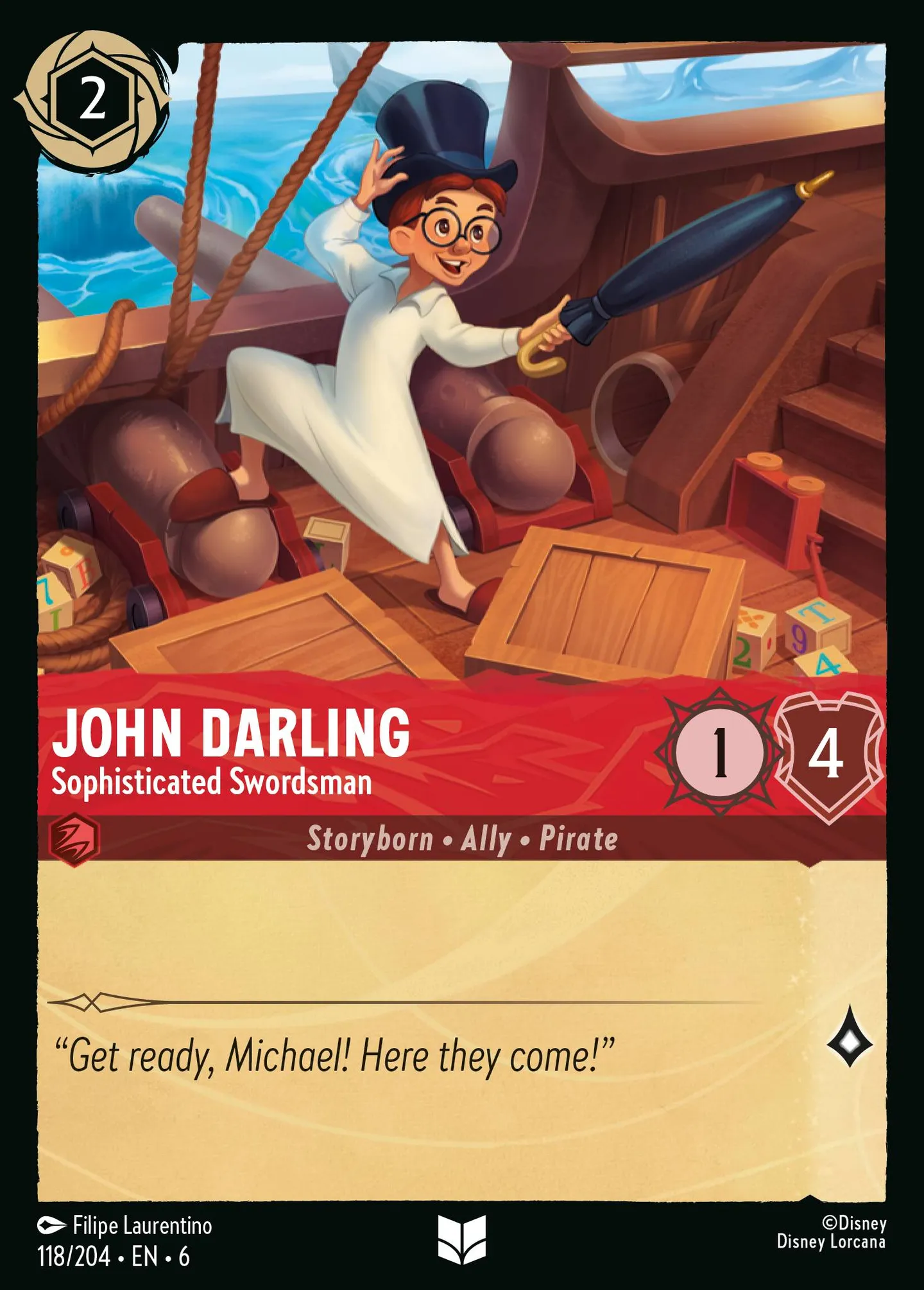 John Darling - Sophisticated Swordsman — Azurite Sea — Lorcana