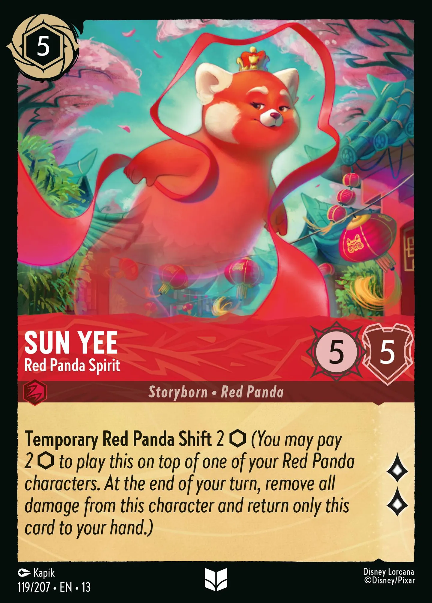 Sun Yee - Red Panda Spirit — Attack of the Vine! — Lorcana