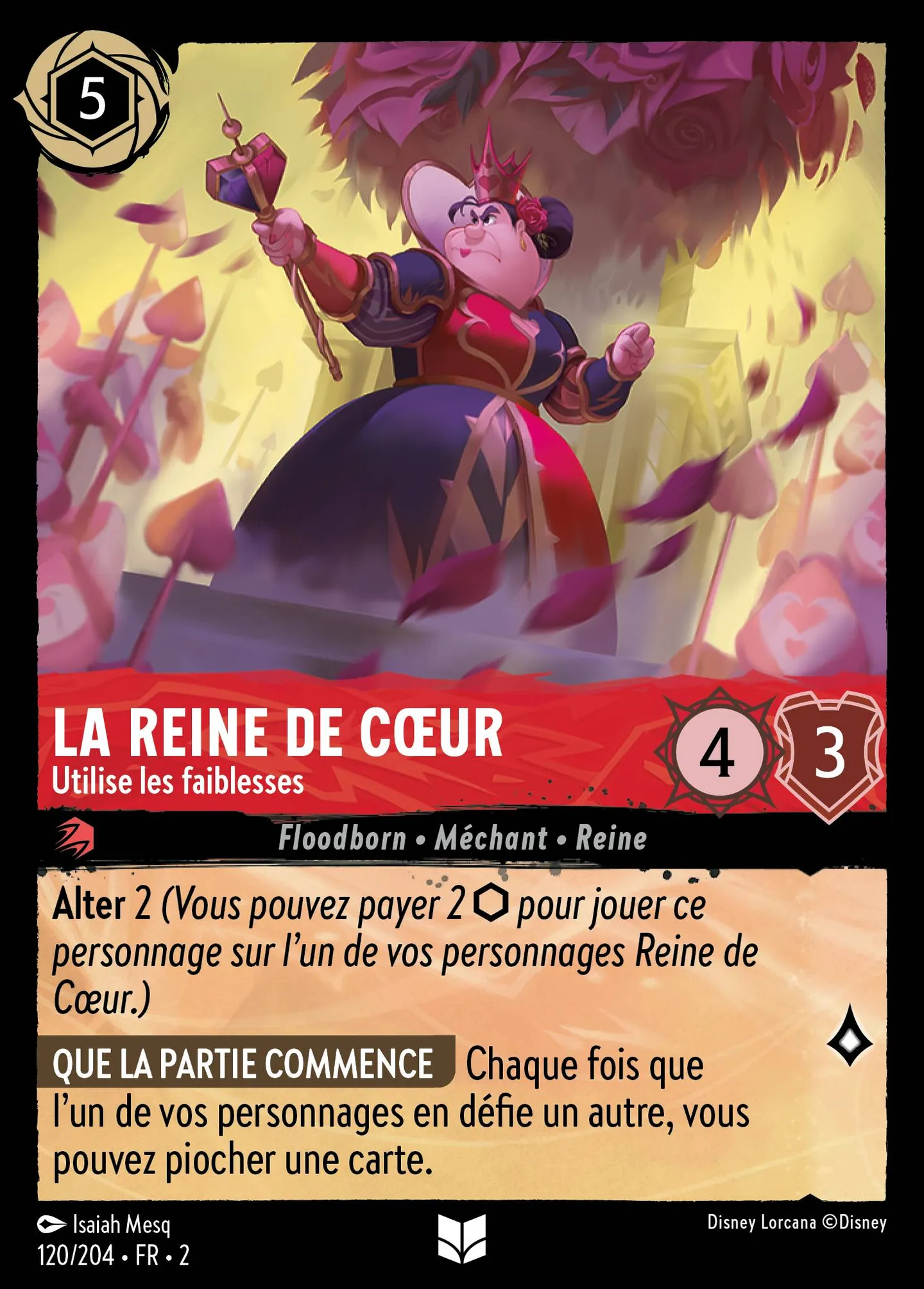 La Reine de Cœur - Utilise les faiblesses — Rise of the Floodborn — Lorcana