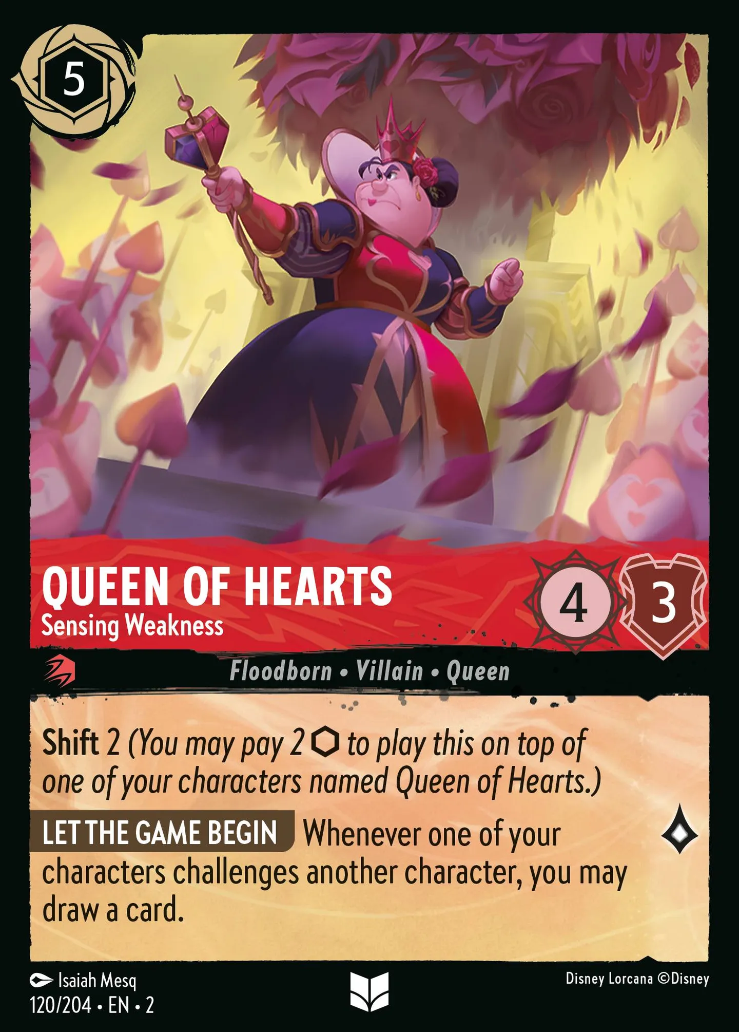 La Reine de Cœur - Utilise les faiblesses — Rise of the Floodborn — Lorcana
