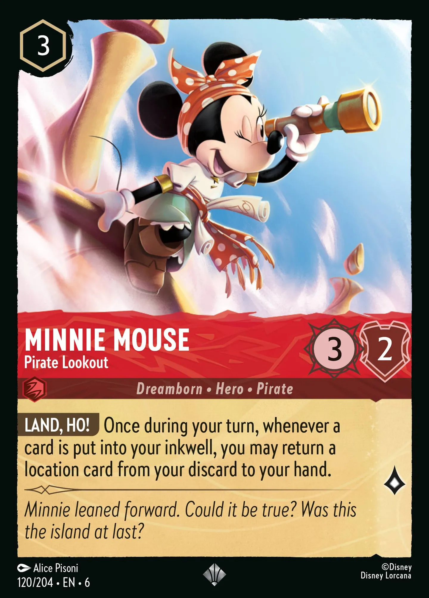 Minnie Mouse - Pirate Lookout — Azurite Sea — Lorcana