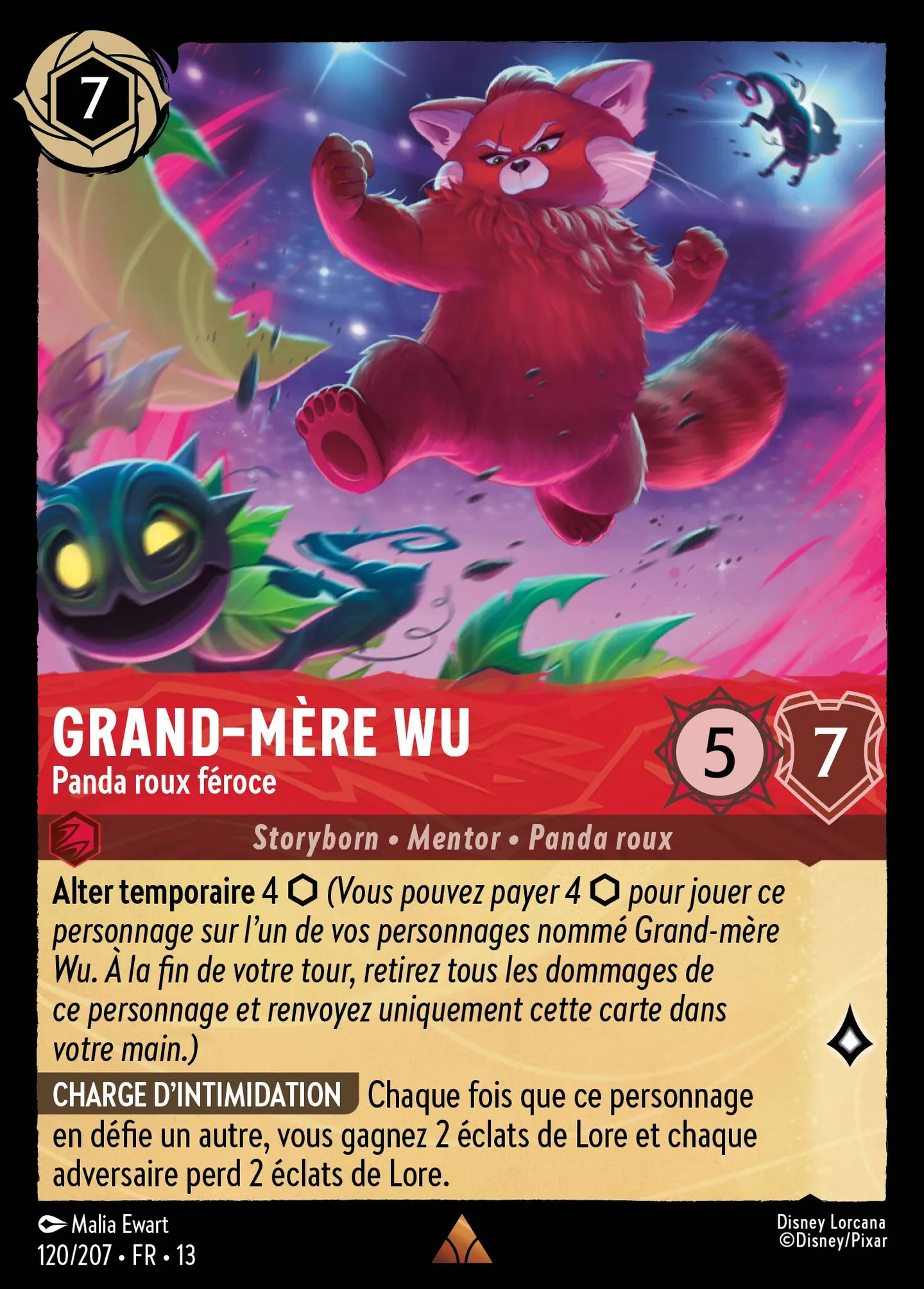 Grand-mère Wu - Panda roux féroce — Attack of the Vine! — Lorcana