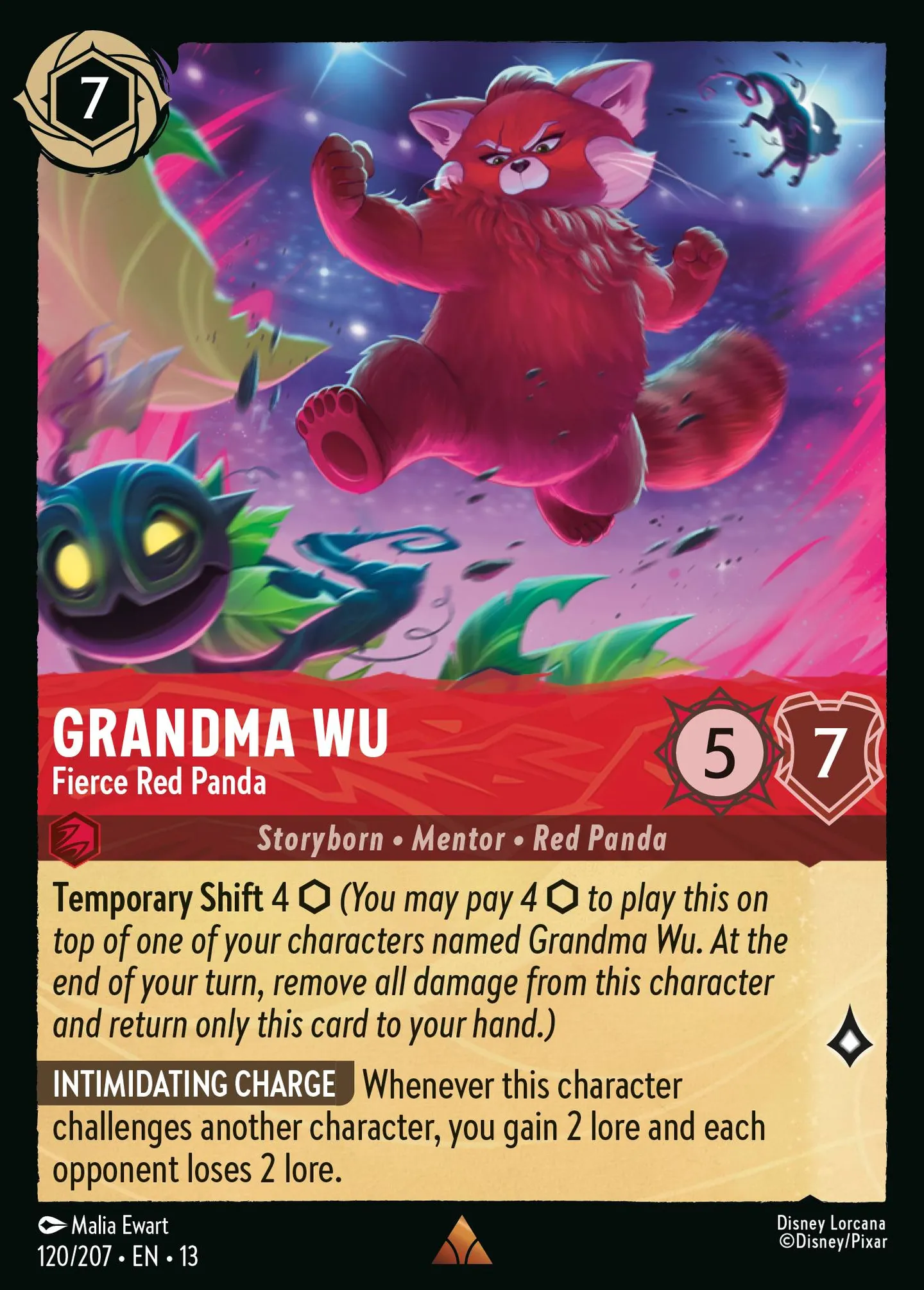 Grandma Wu - Fierce Red Panda — Attack of the Vine! — Lorcana