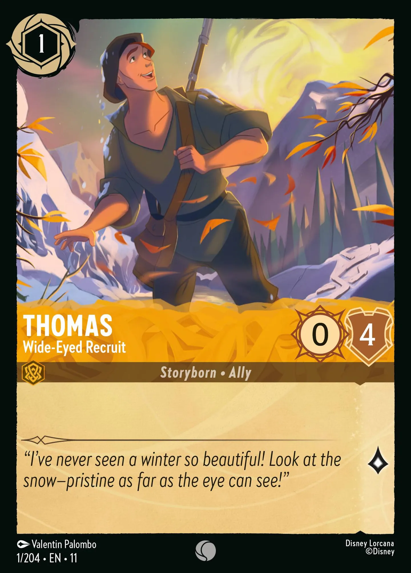 Thomas - Wide-Eyed Recruit — Winterspell — Lorcana