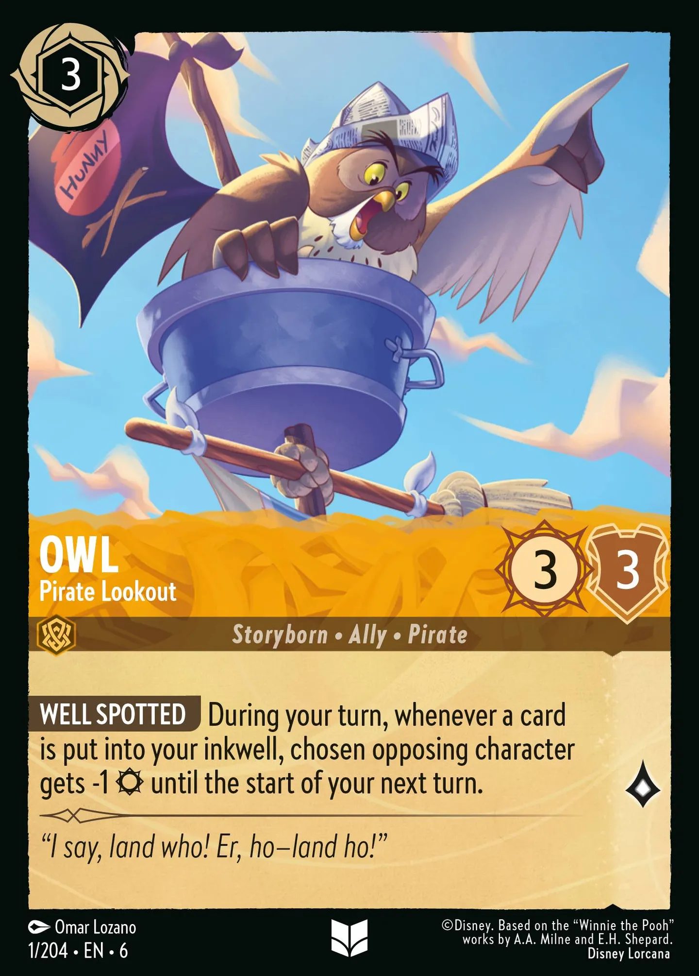 Owl - Pirate Lookout — Azurite Sea — Lorcana