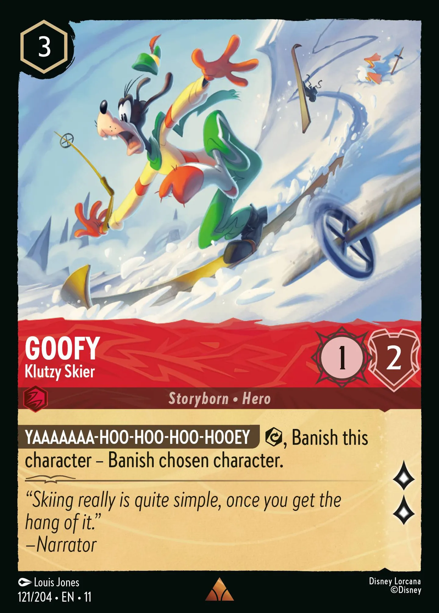 Goofy - Klutzy Skier — Winterspell — Lorcana