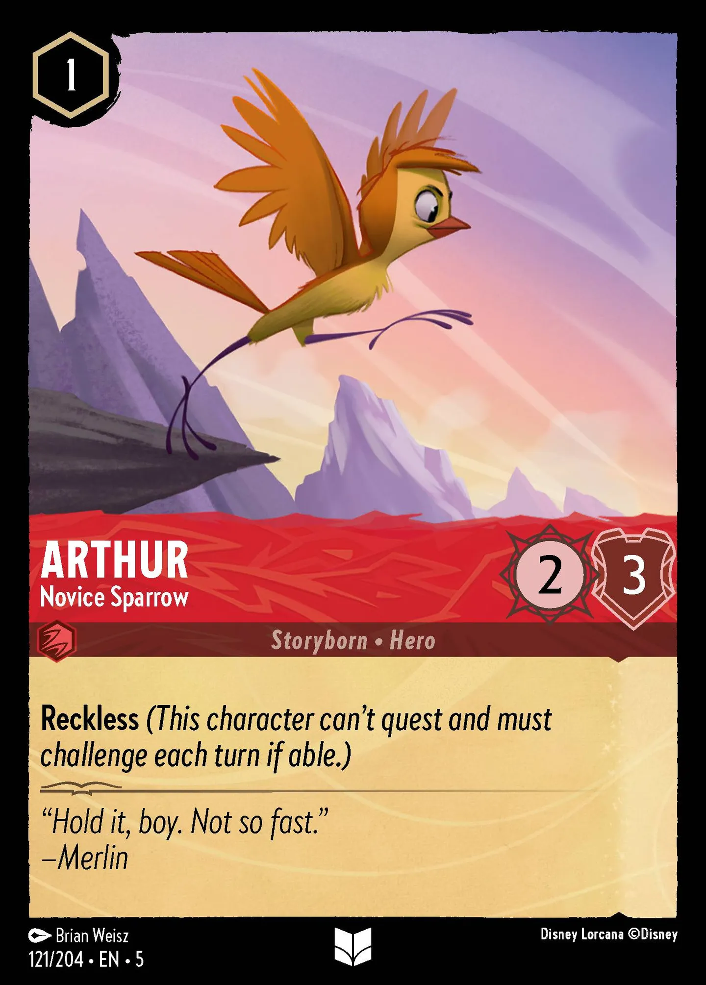Arthur - Moineau novice — Shimmering Skies — Lorcana