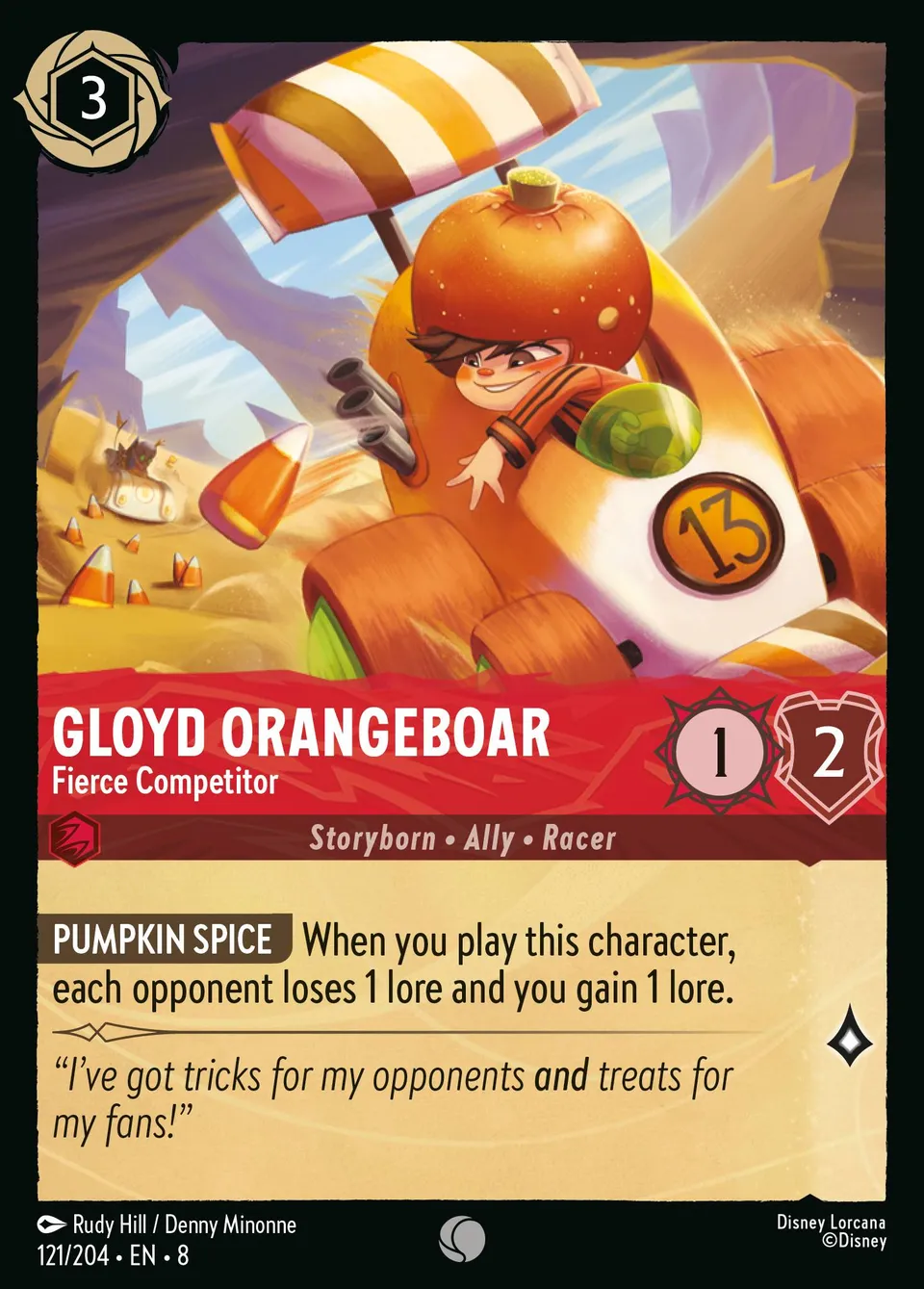Gloyd Orangeboar - Fierce Competitor from The Reign of Jafar - Lorcana