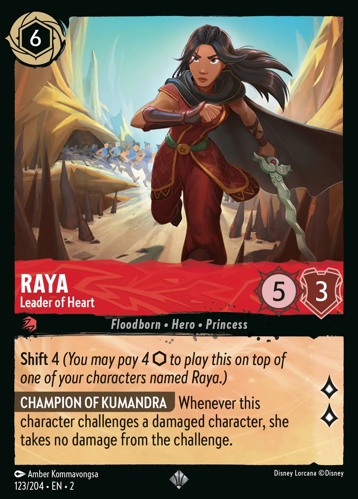 Raya - Leader of Heart — Rise of the Floodborn — Lorcana
