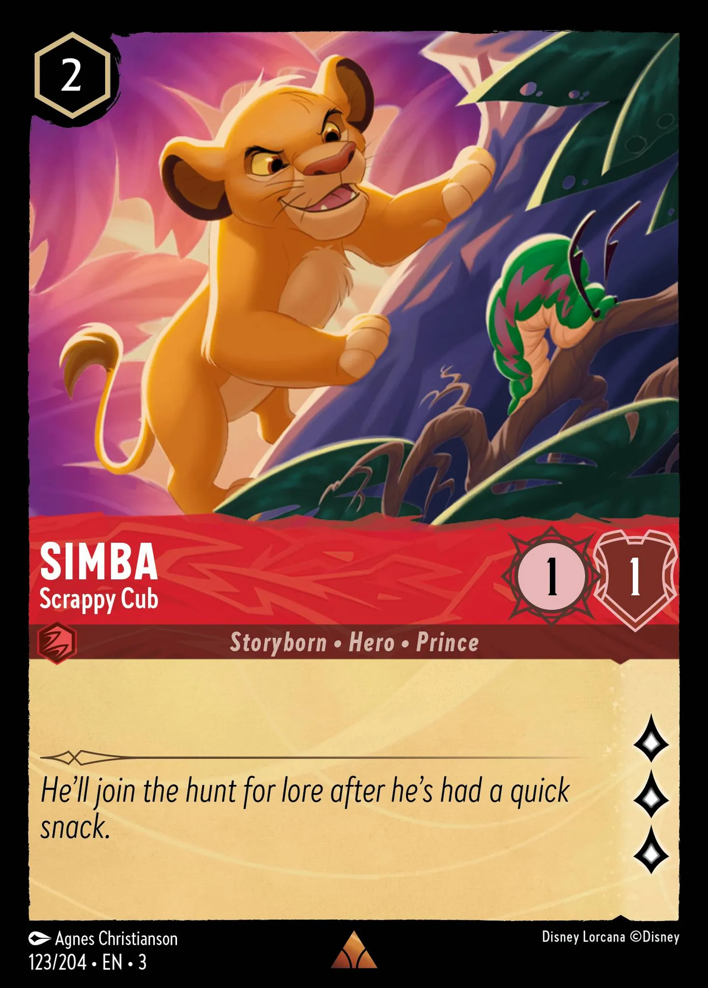 Simba - Lionceau bagarreur — Into the Inklands — Lorcana