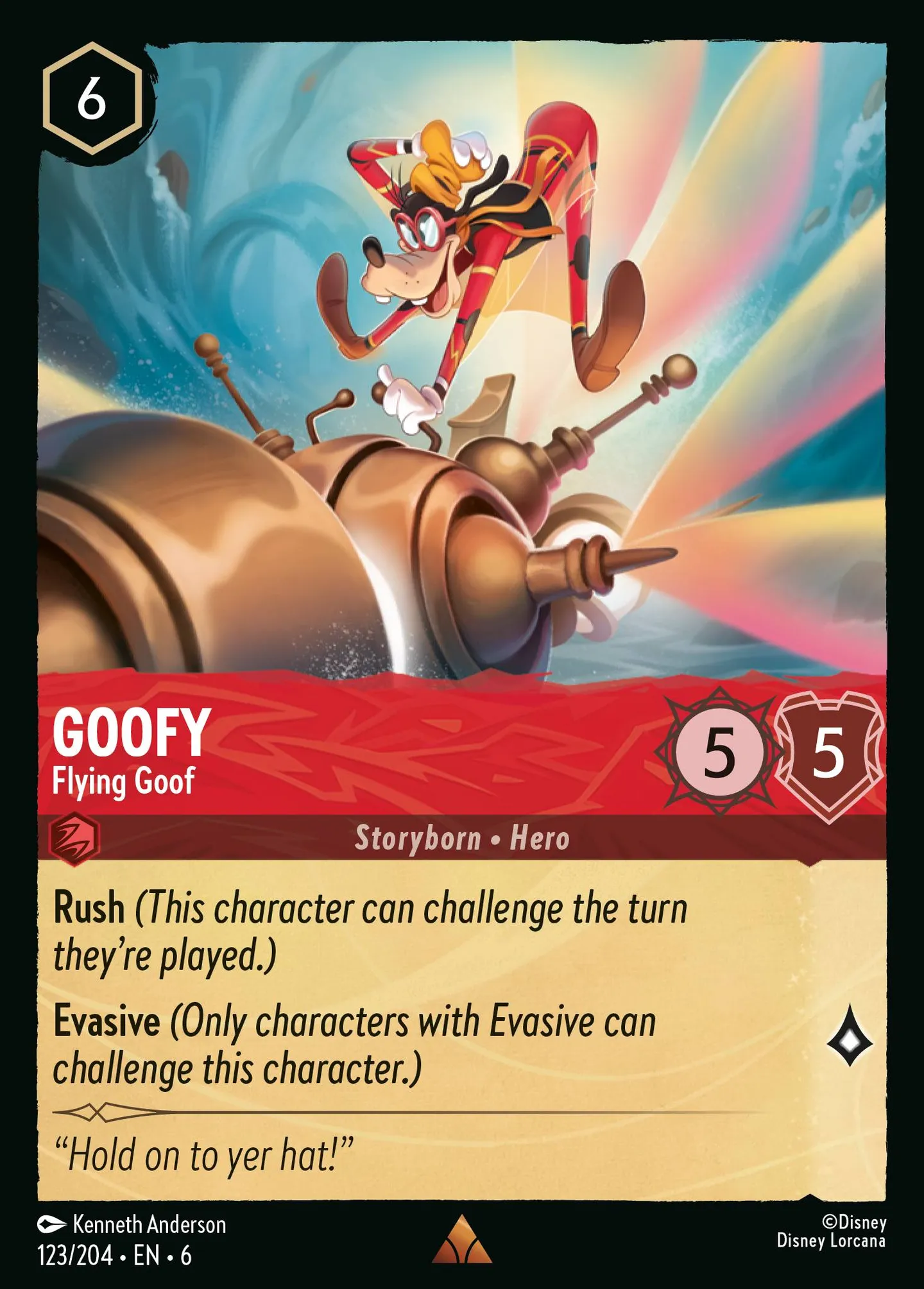 Goofy - Flying Goof — Azurite Sea — Lorcana