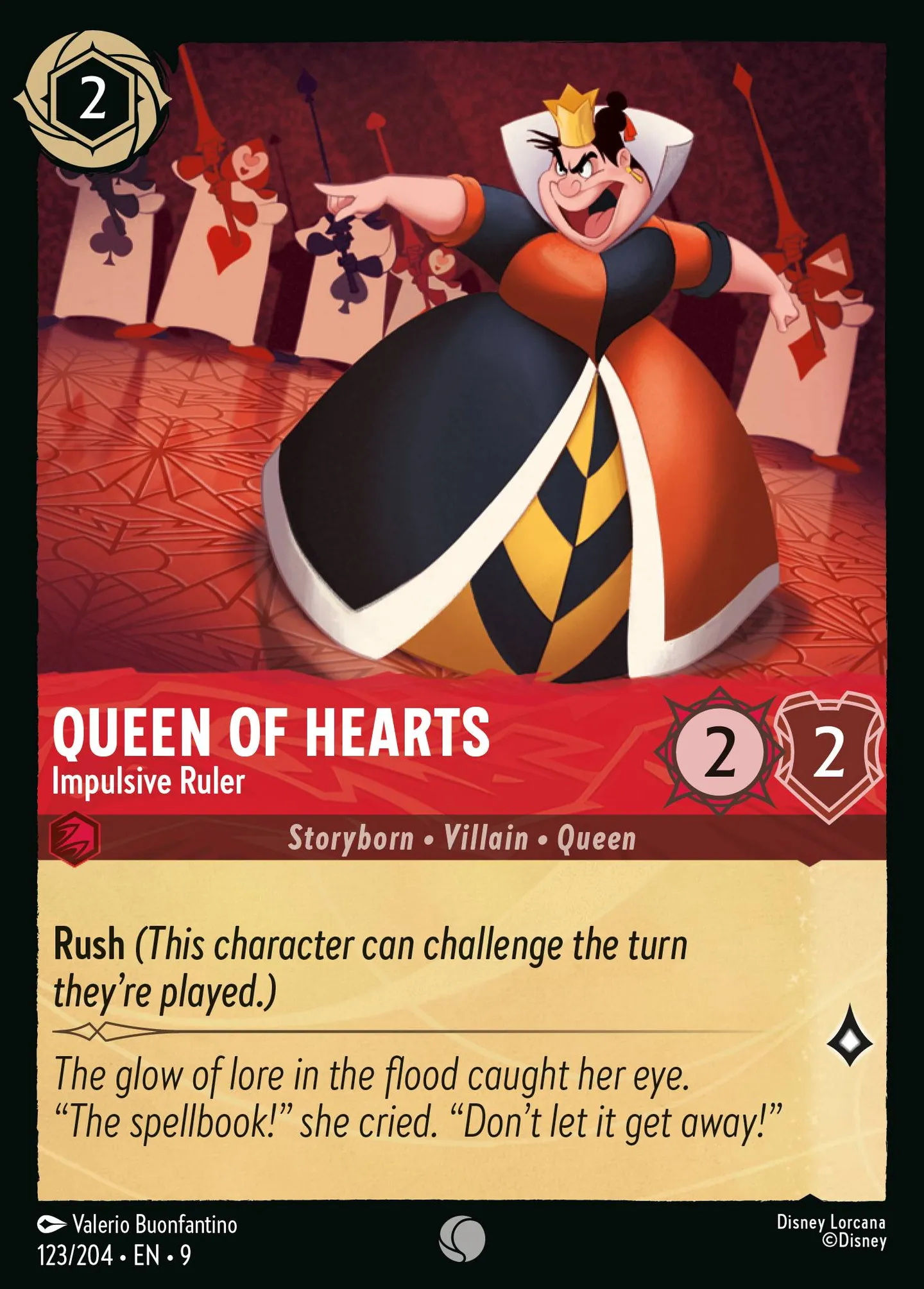 Queen of Hearts - Impulsive Ruler — Fabled — Lorcana