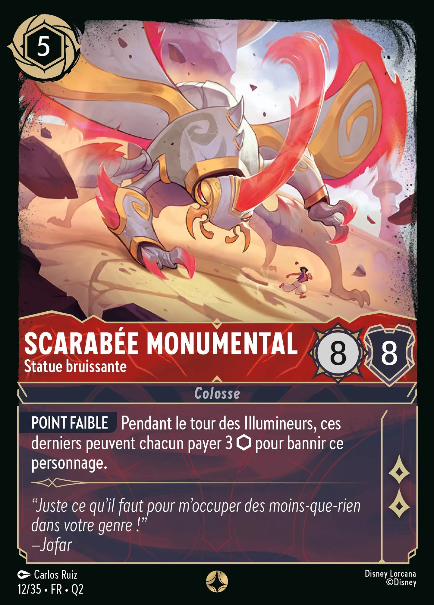 Scarabée monumental - Statue bruissante — Illumineer's Quest: Palace Heist — Lorcana